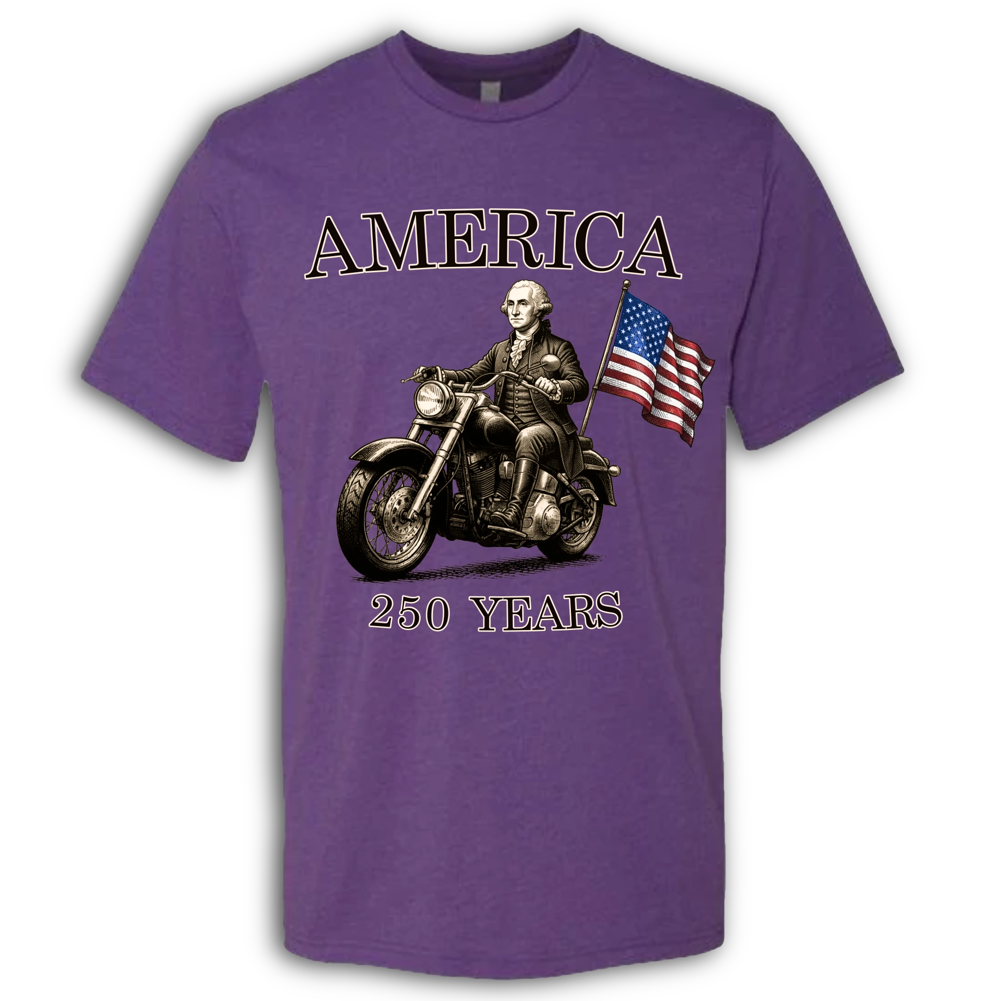 250 Years of America George Washington on a Motorcycle
