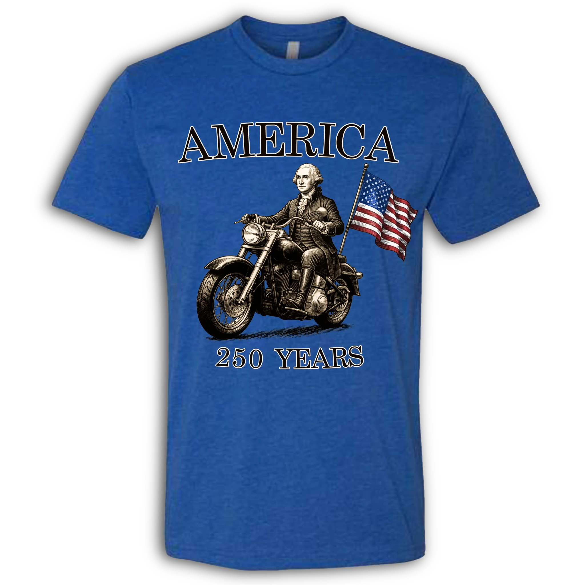250 Years of America George Washington on a Motorcycle