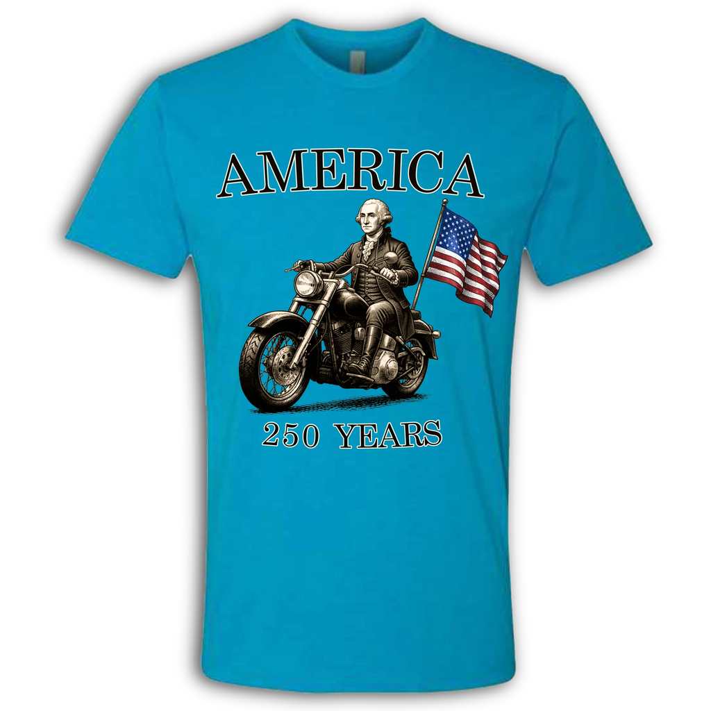 250 Years of America George Washington on a Motorcycle