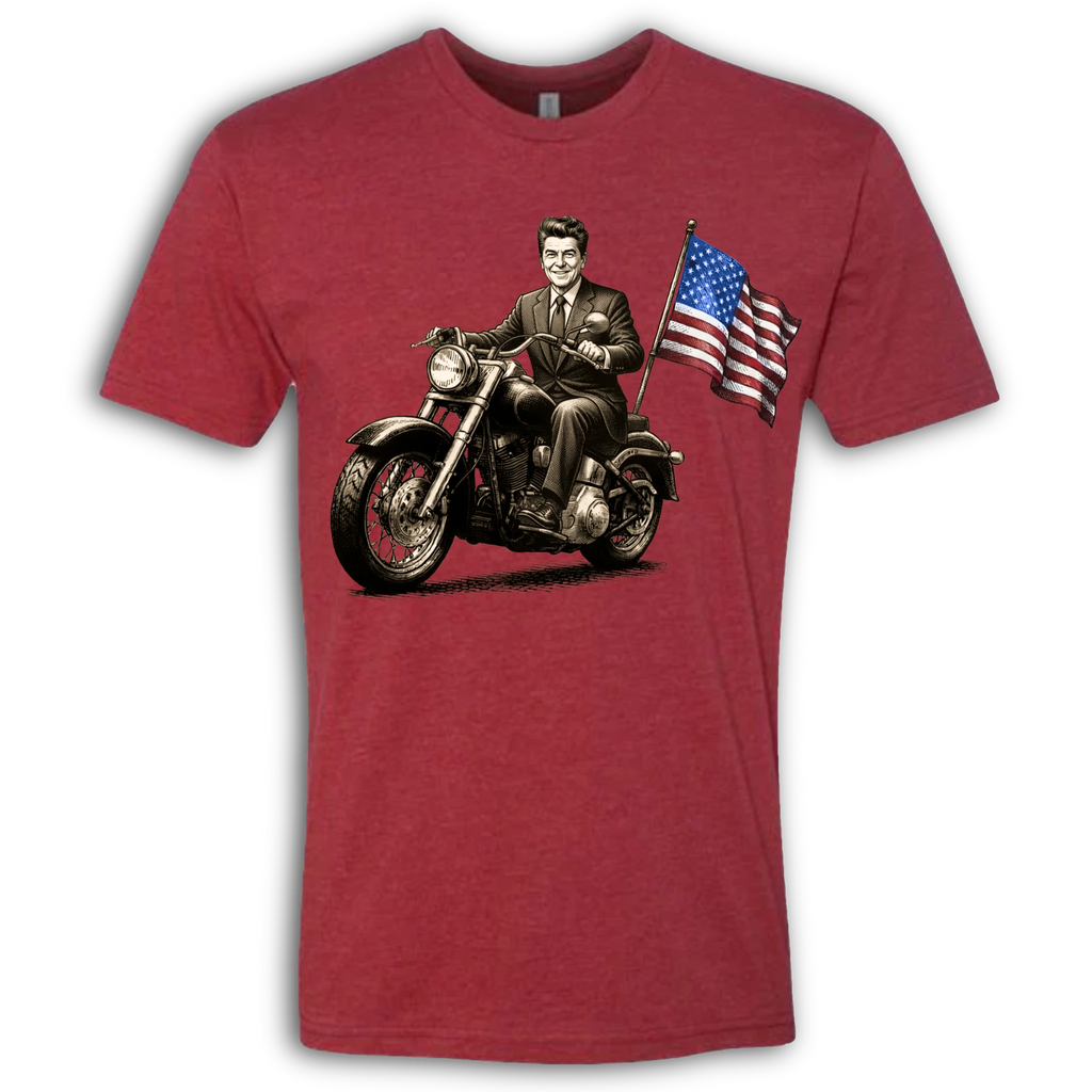 Ronald Reagan on a Motorcycle