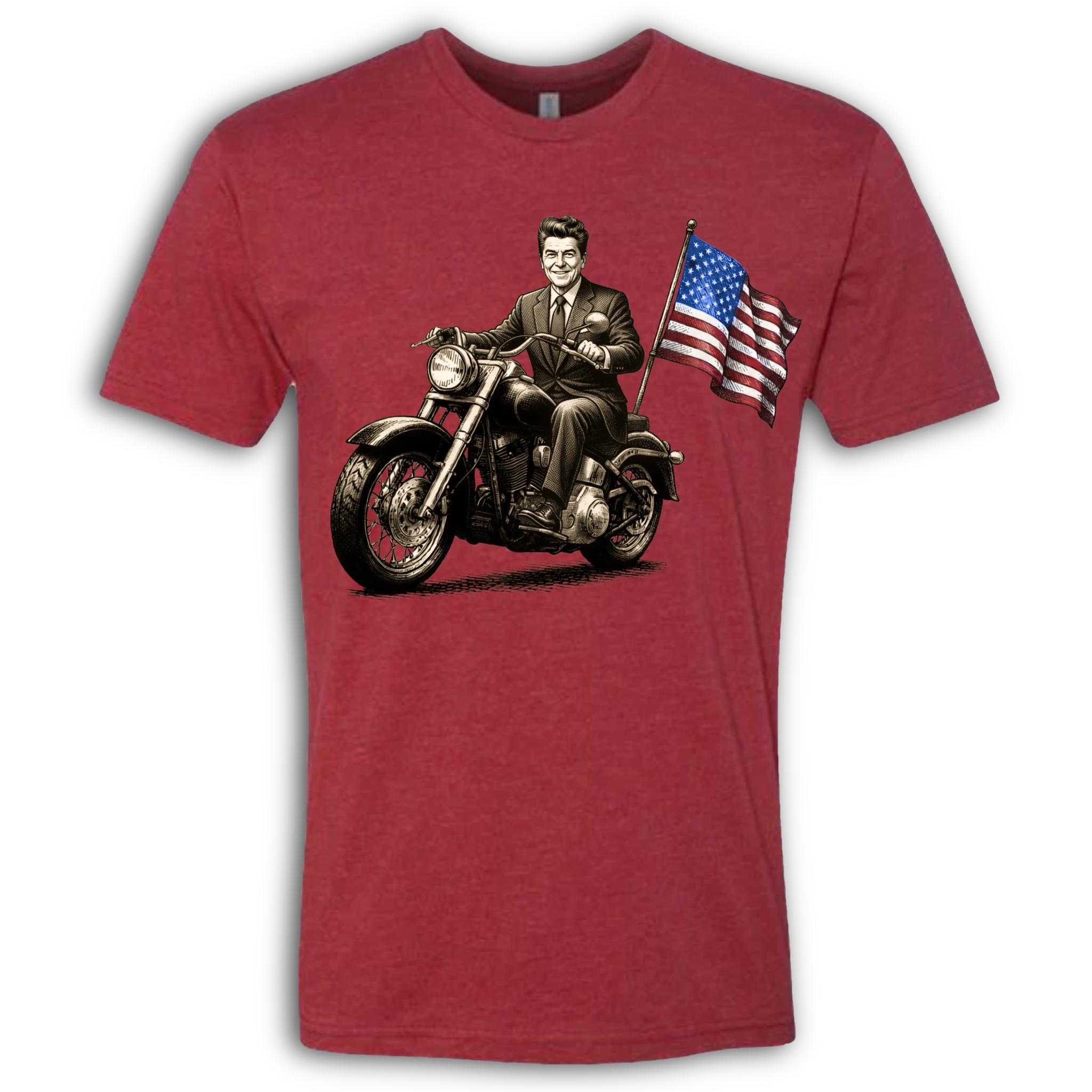 Ronald Reagan on a Motorcycle