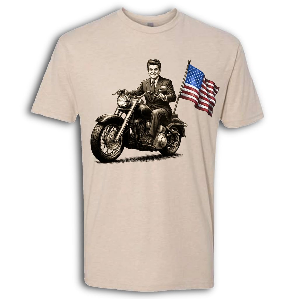 Ronald Reagan on a Motorcycle