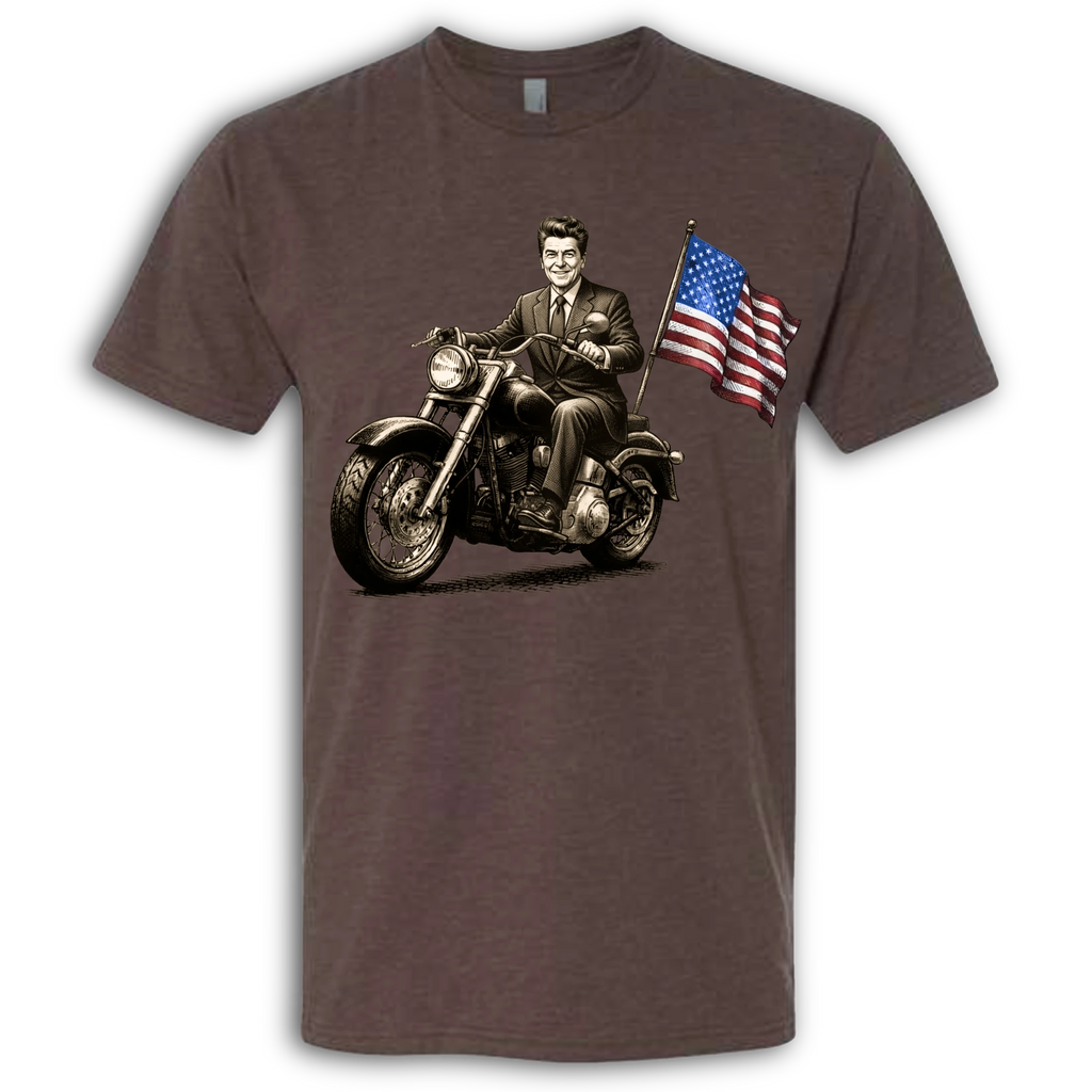 Ronald Reagan on a Motorcycle
