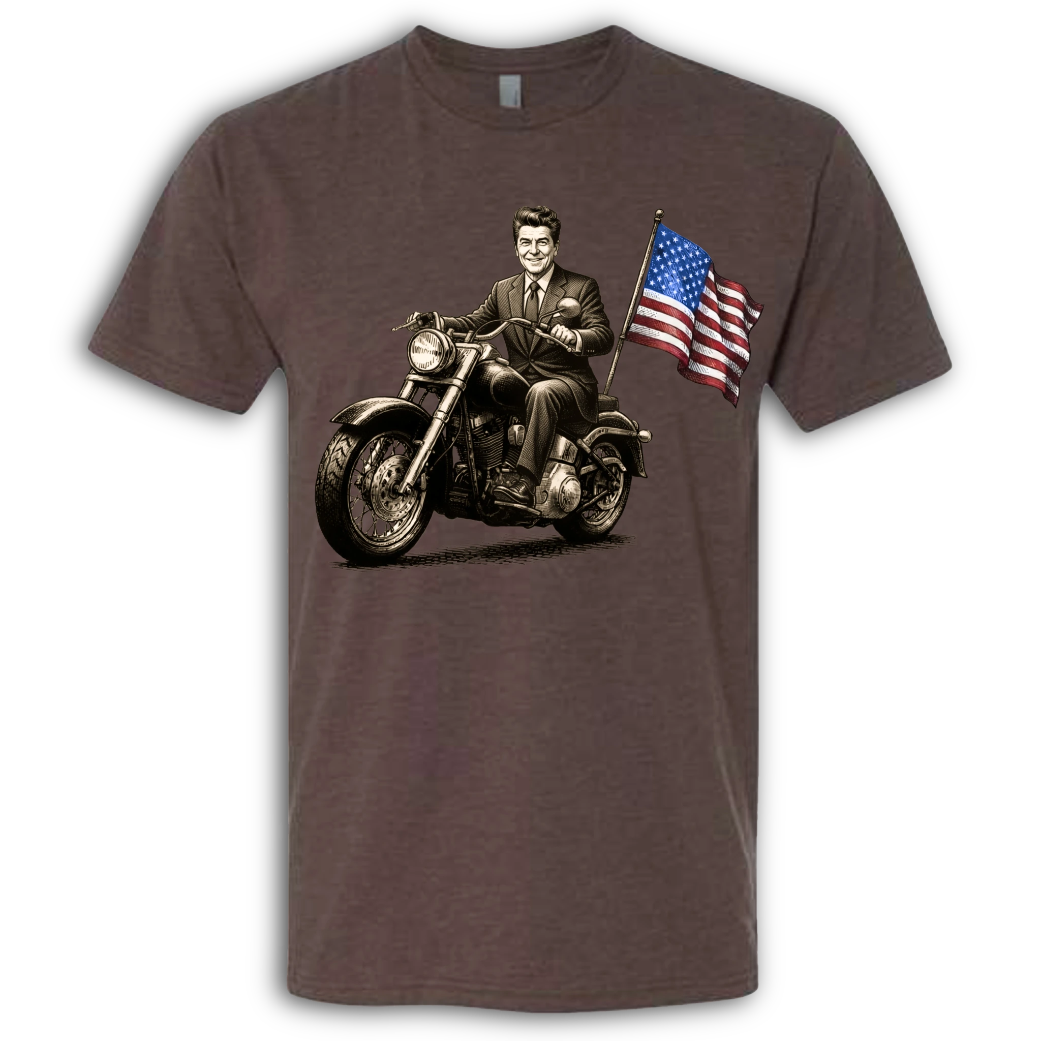 Ronald Reagan on a Motorcycle