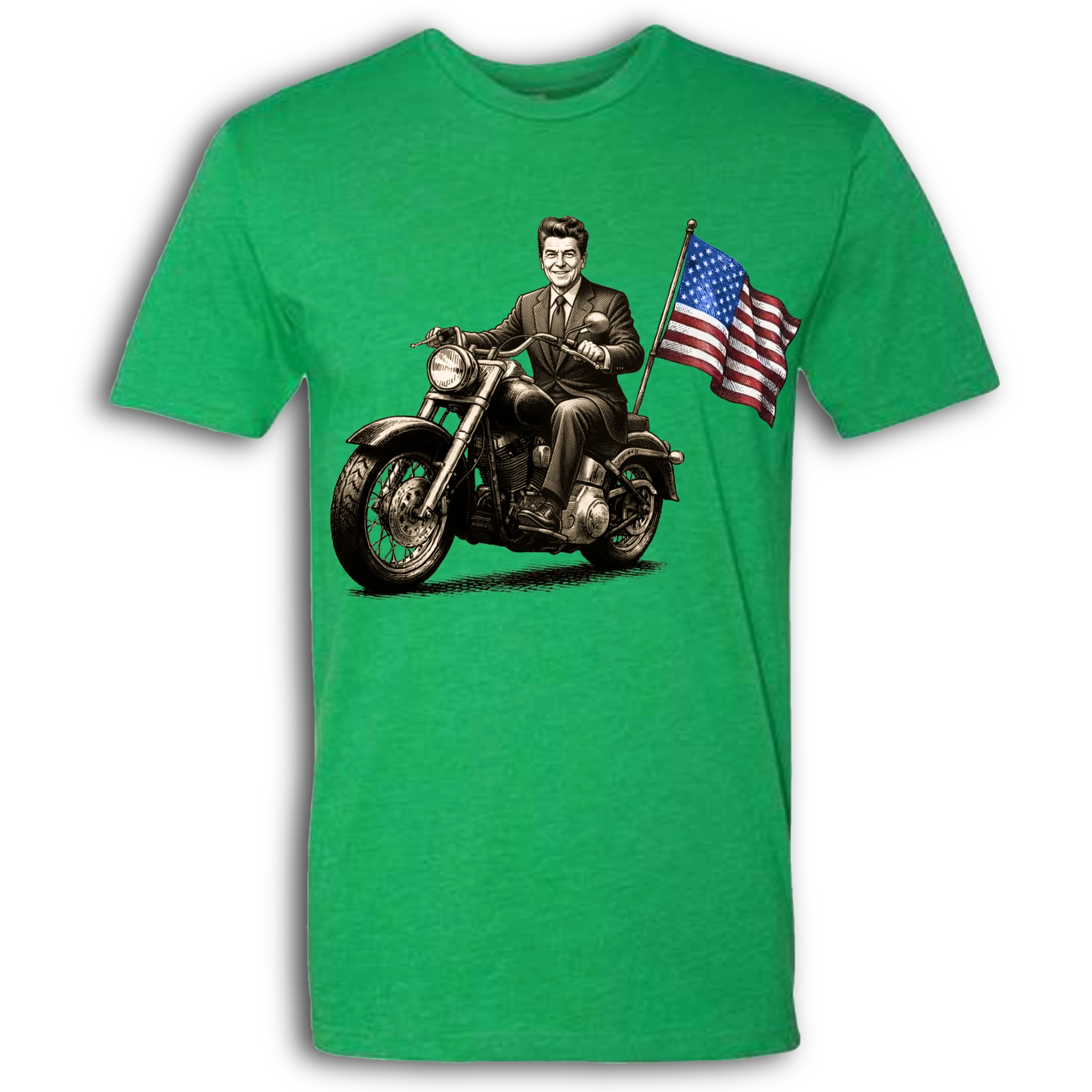 Ronald Reagan on a Motorcycle