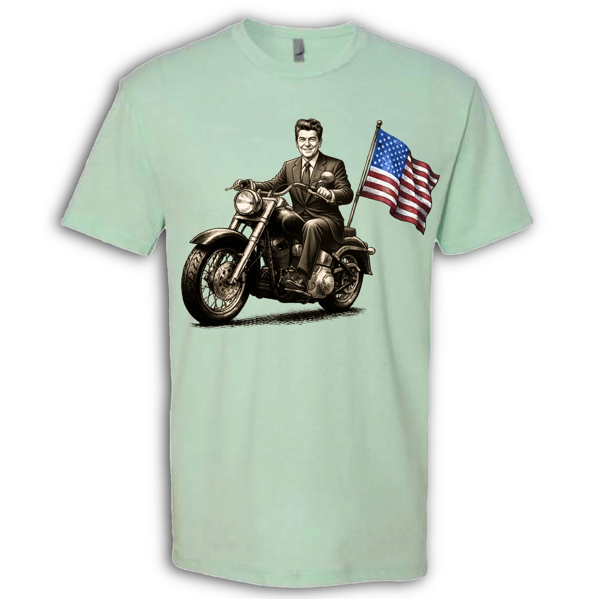 Ronald Reagan on a Motorcycle