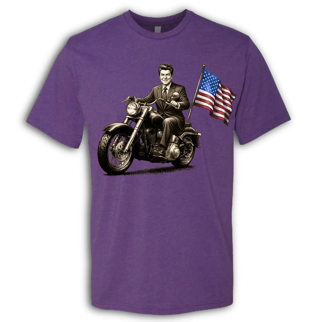 Ronald Reagan on a Motorcycle