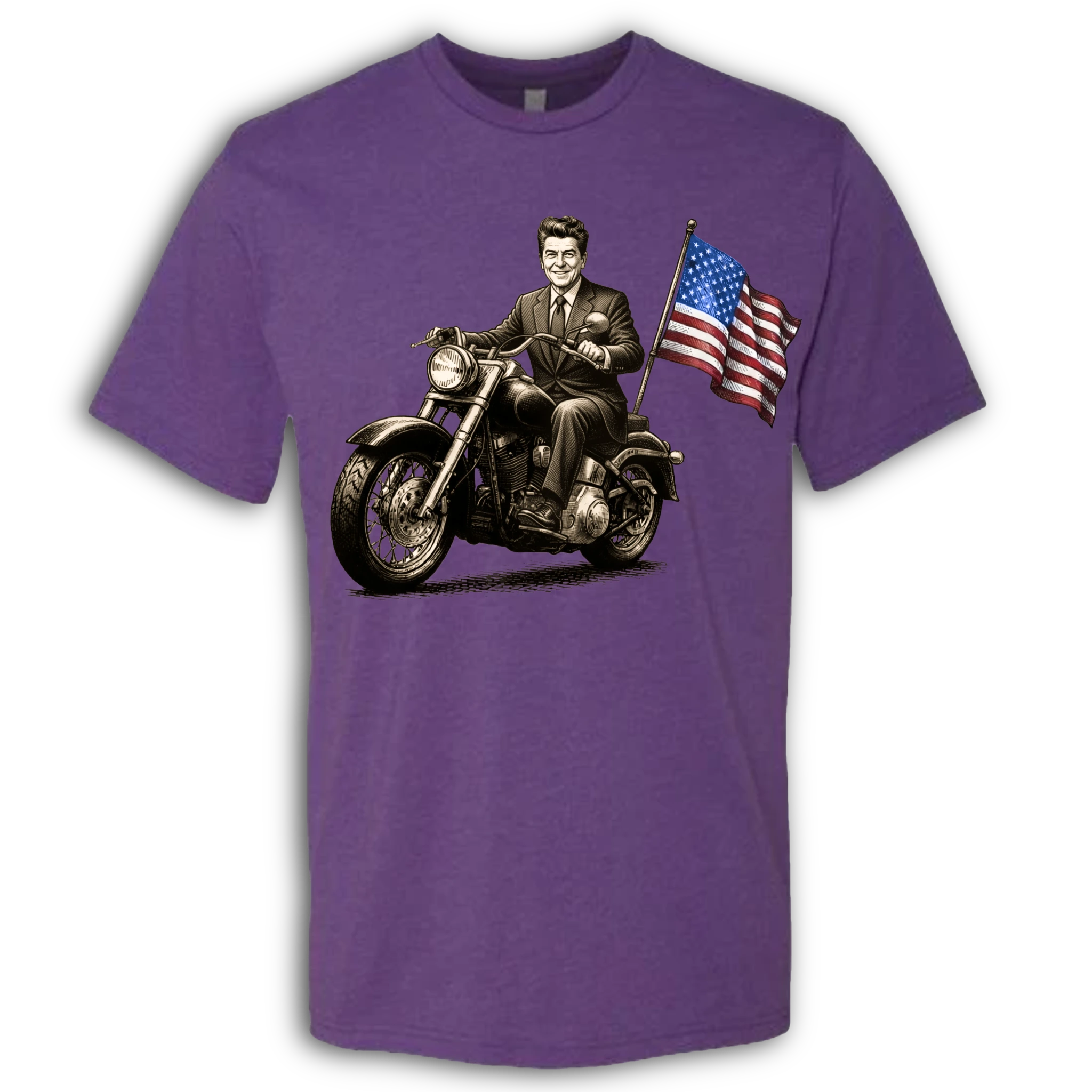 Ronald Reagan on a Motorcycle