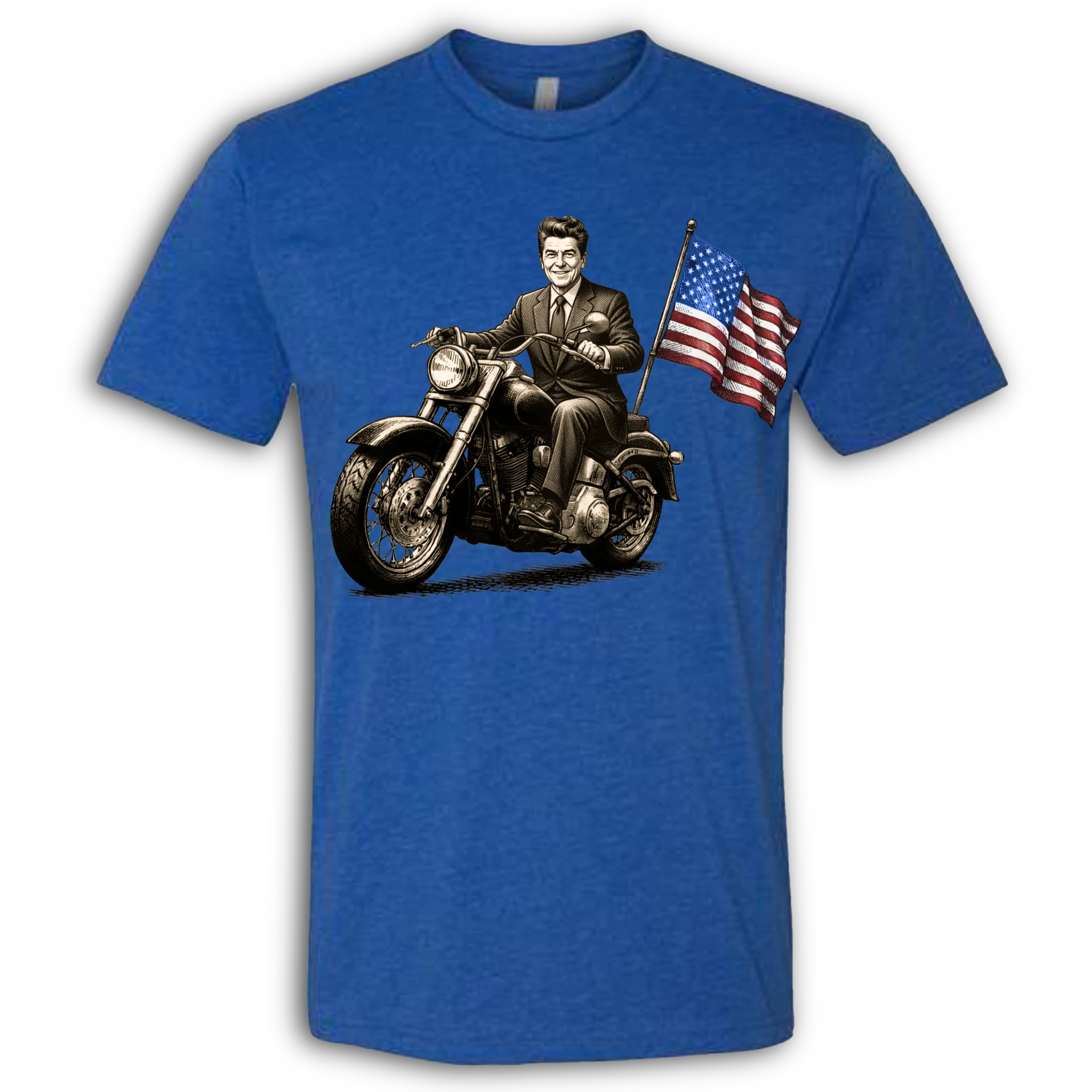 Ronald Reagan on a Motorcycle