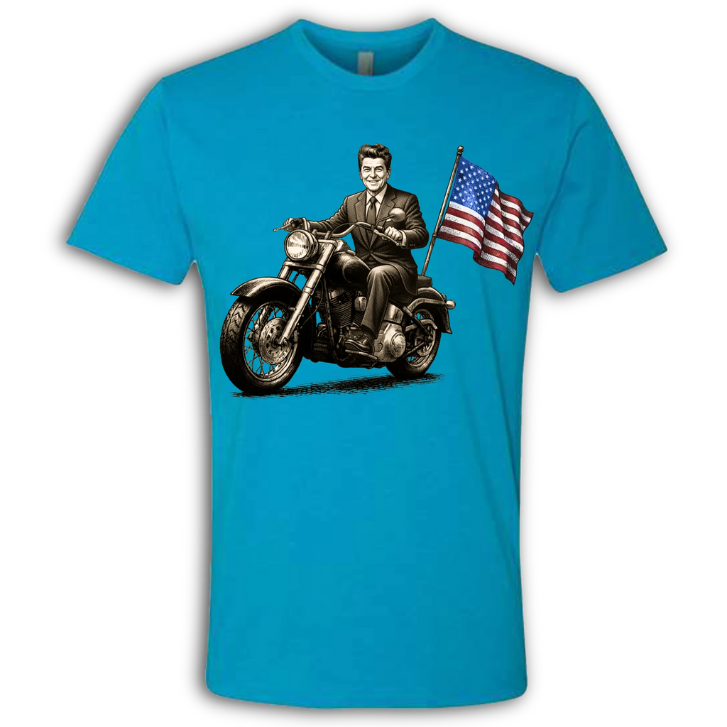 Ronald Reagan on a Motorcycle