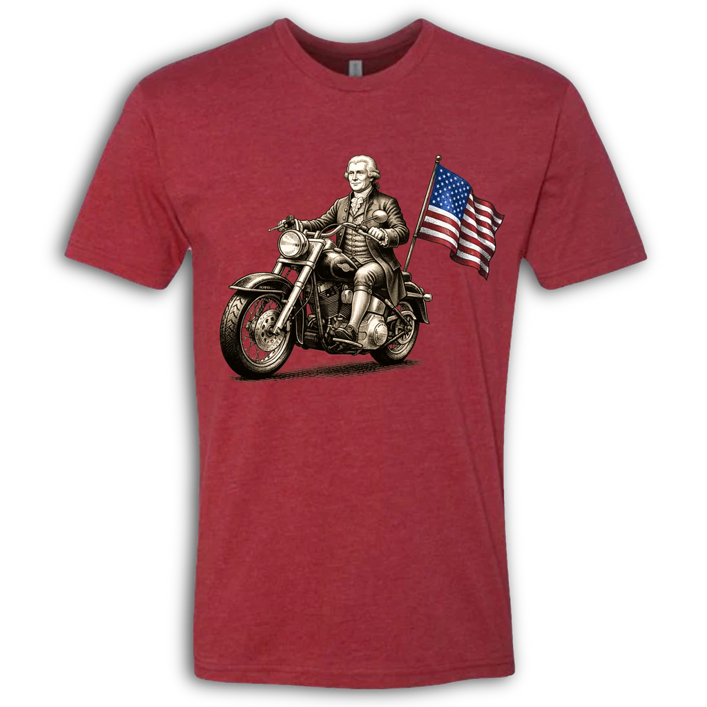 Thomas Jefferson on a Motorcycle
