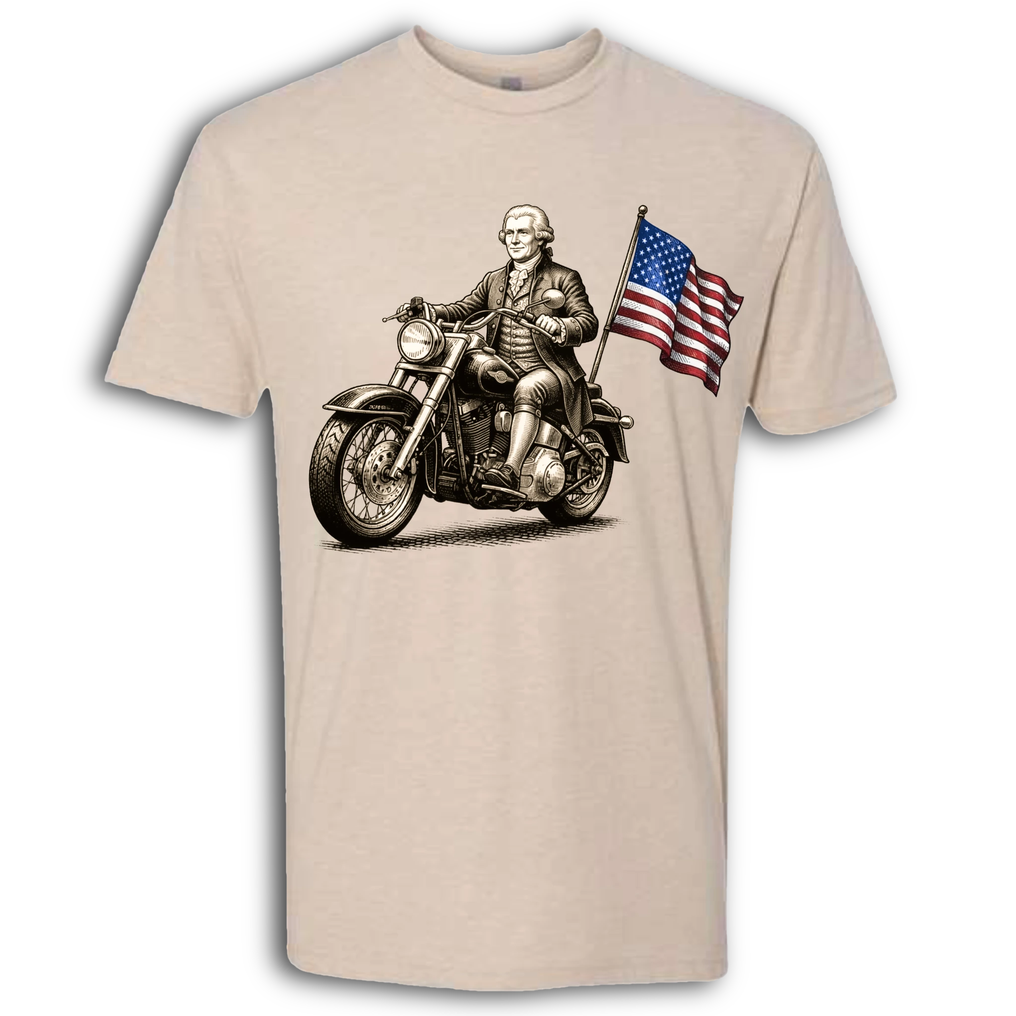 Thomas Jefferson on a Motorcycle
