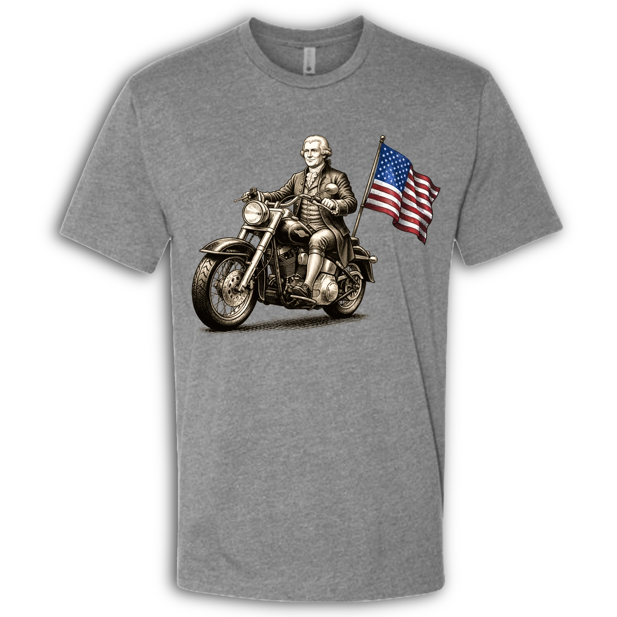 Thomas Jefferson on a Motorcycle