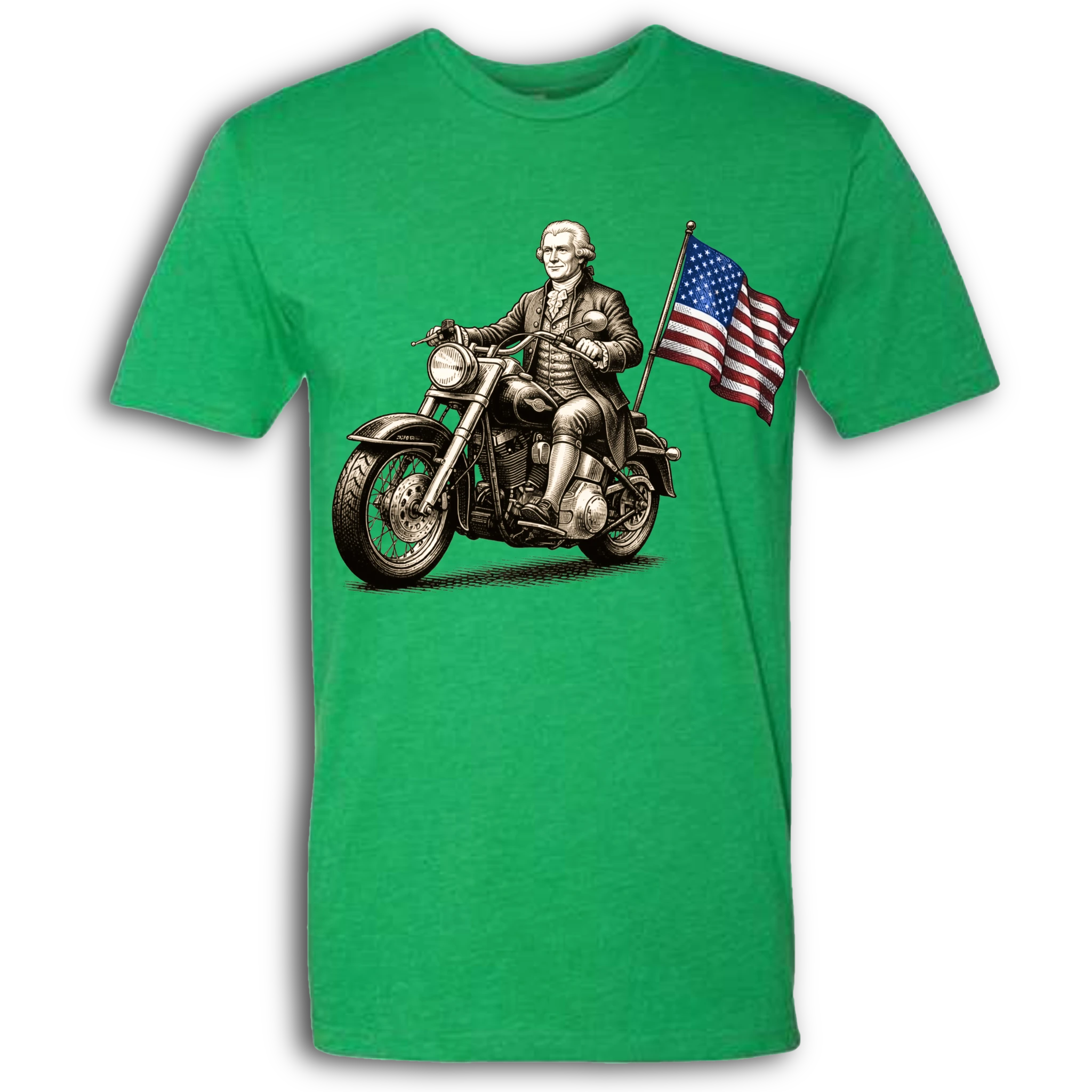 Thomas Jefferson on a Motorcycle