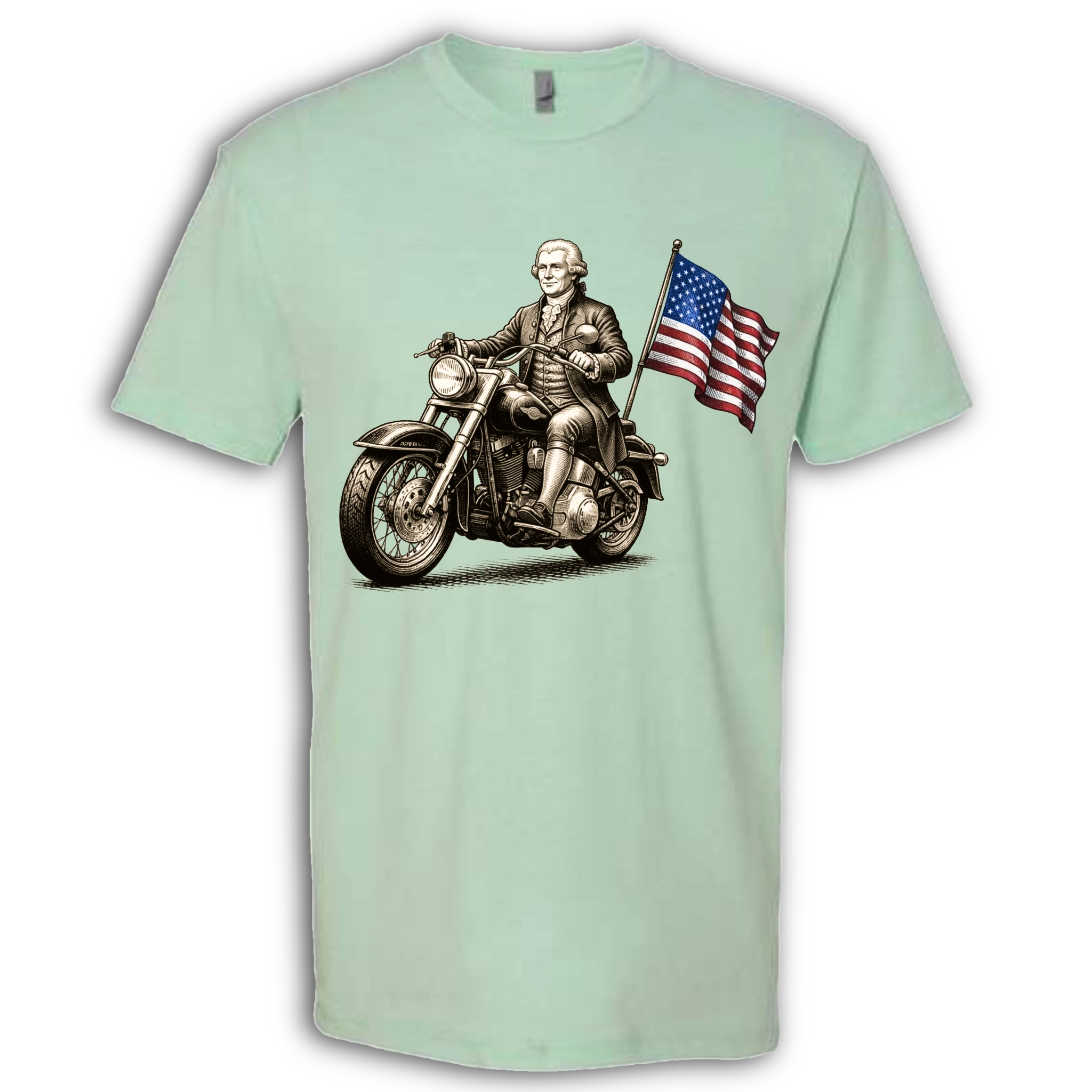 Thomas Jefferson on a Motorcycle