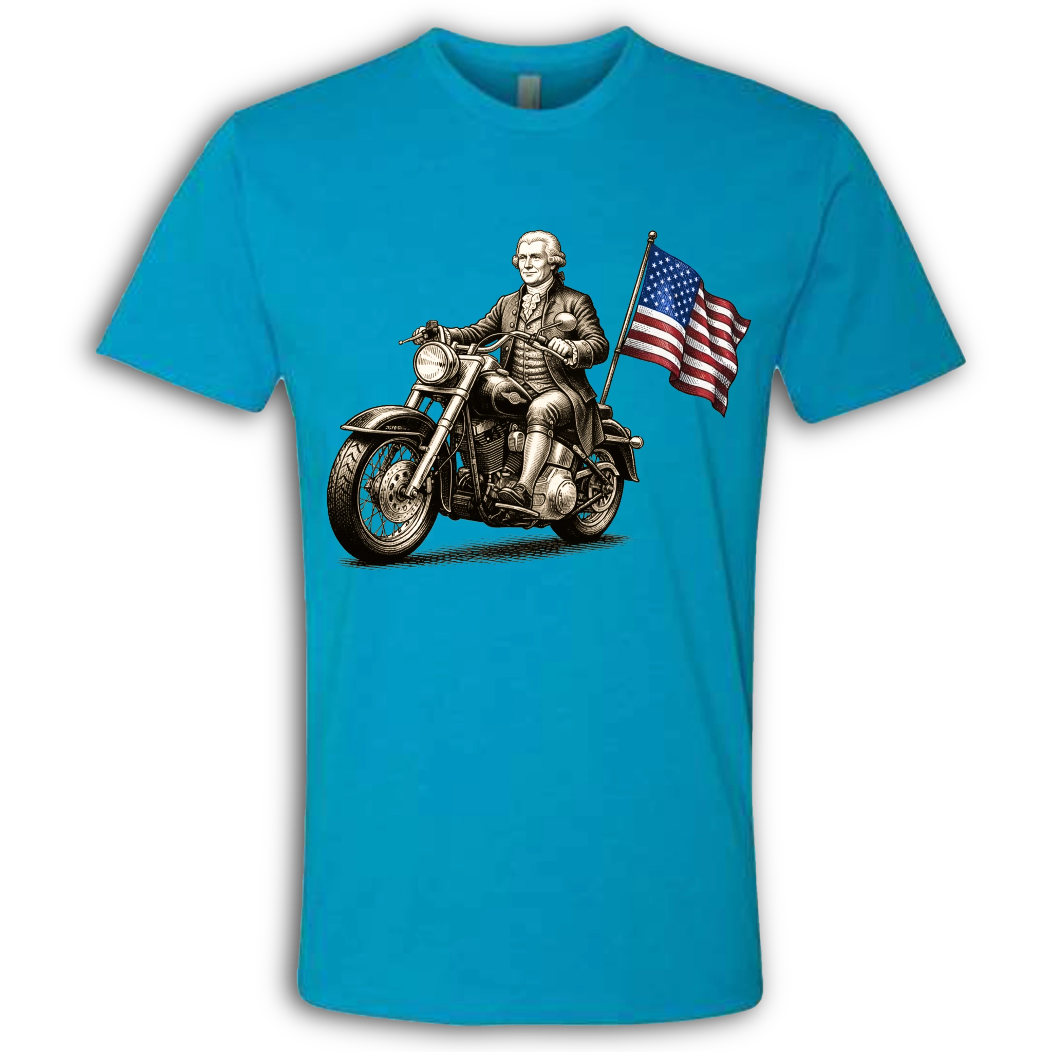 Thomas Jefferson on a Motorcycle