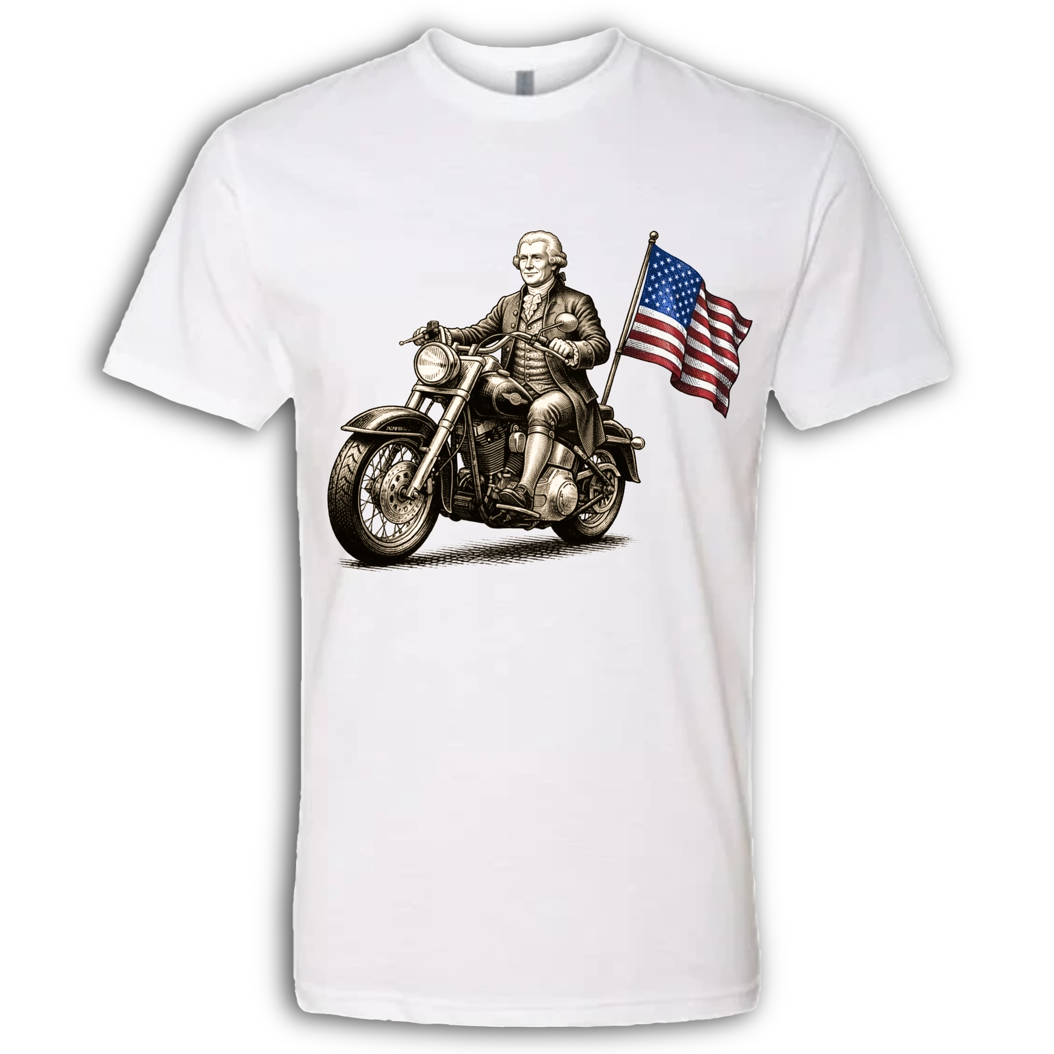 Thomas Jefferson on a Motorcycle