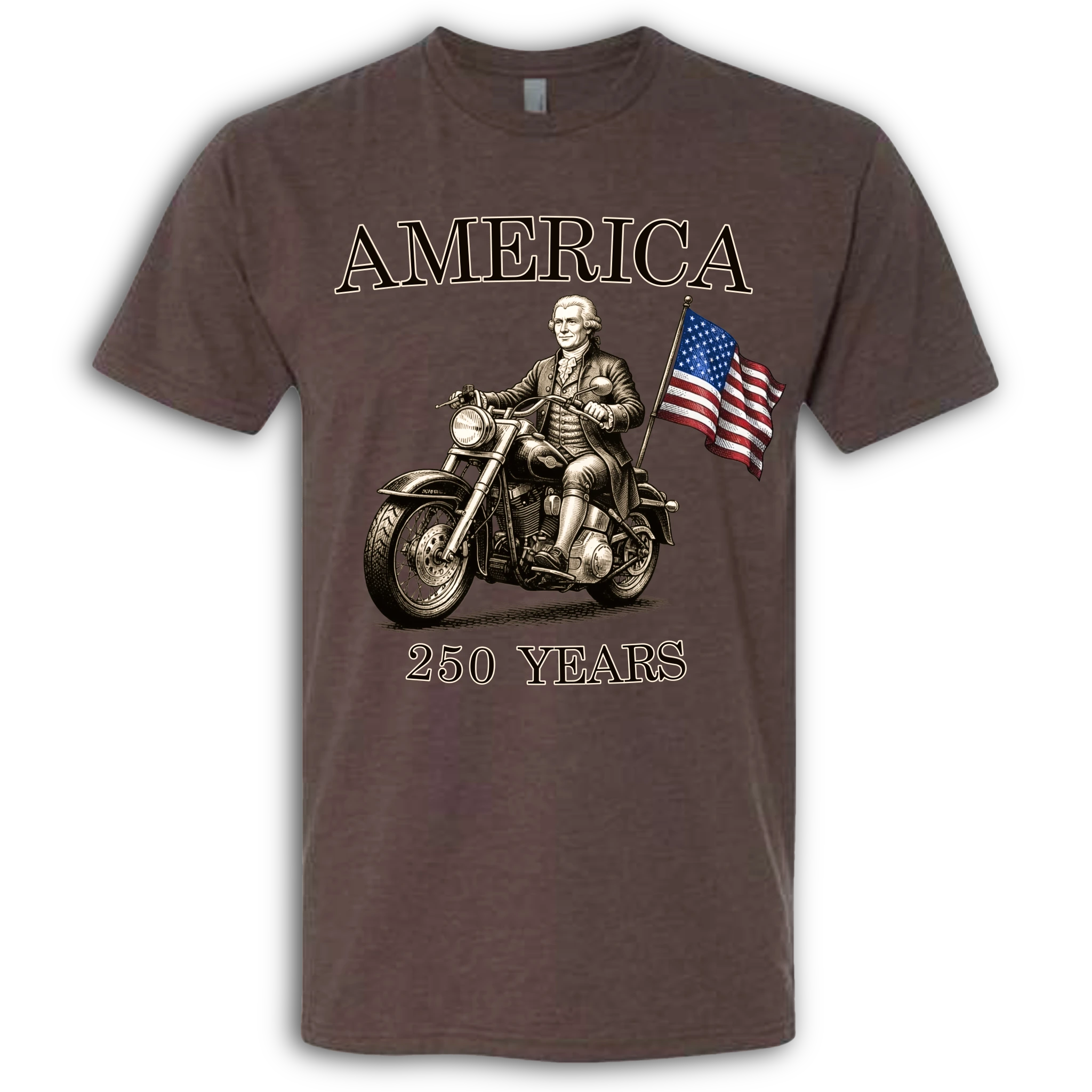 250 Years of America Thomas Jefferson on a Motorcycle
