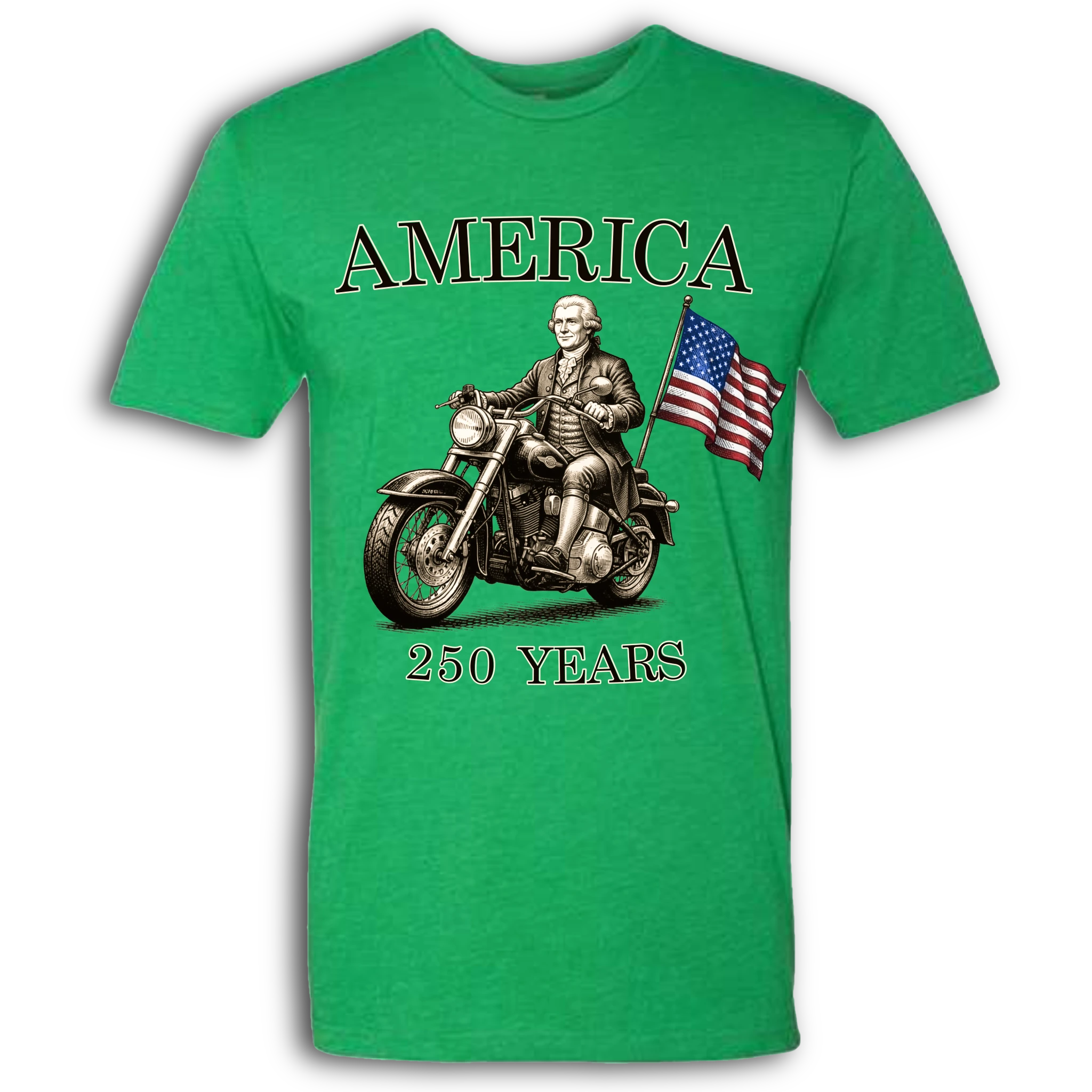 250 Years of America Thomas Jefferson on a Motorcycle