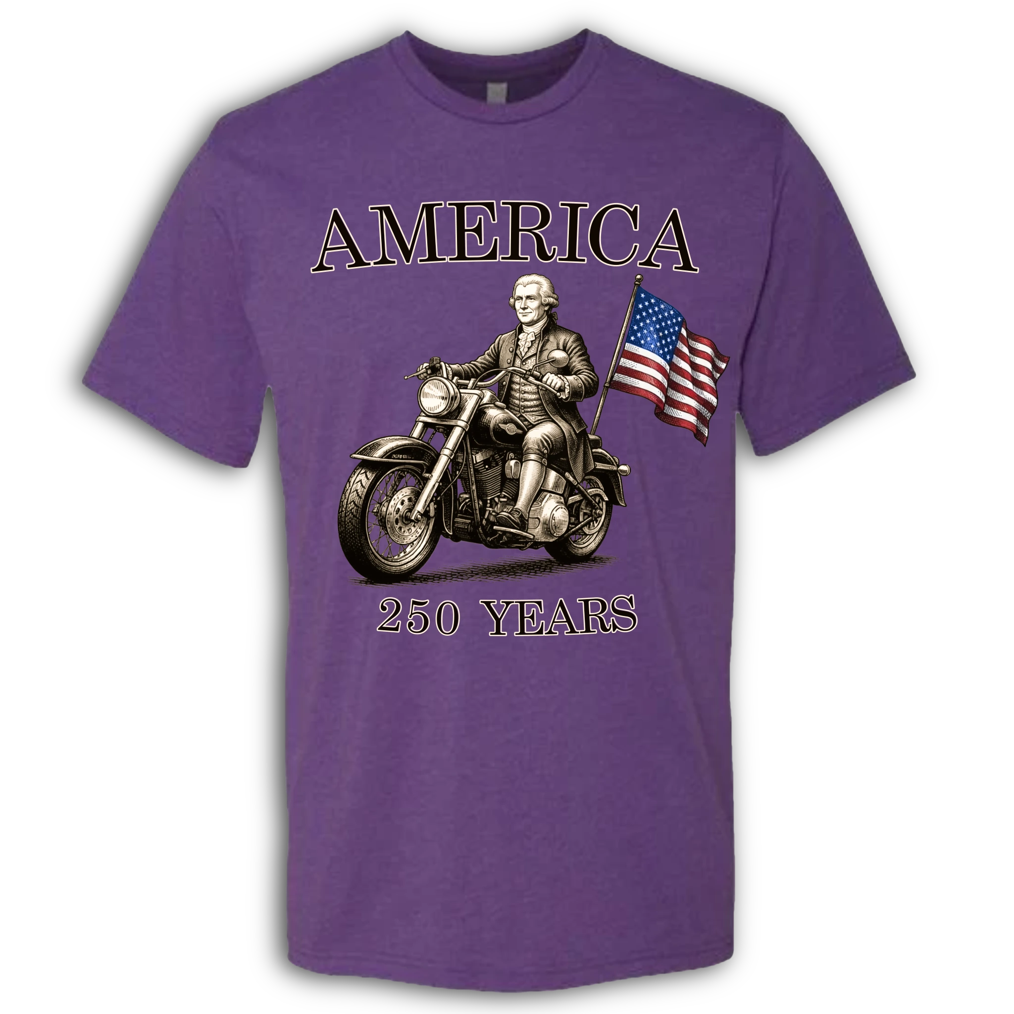 250 Years of America Thomas Jefferson on a Motorcycle