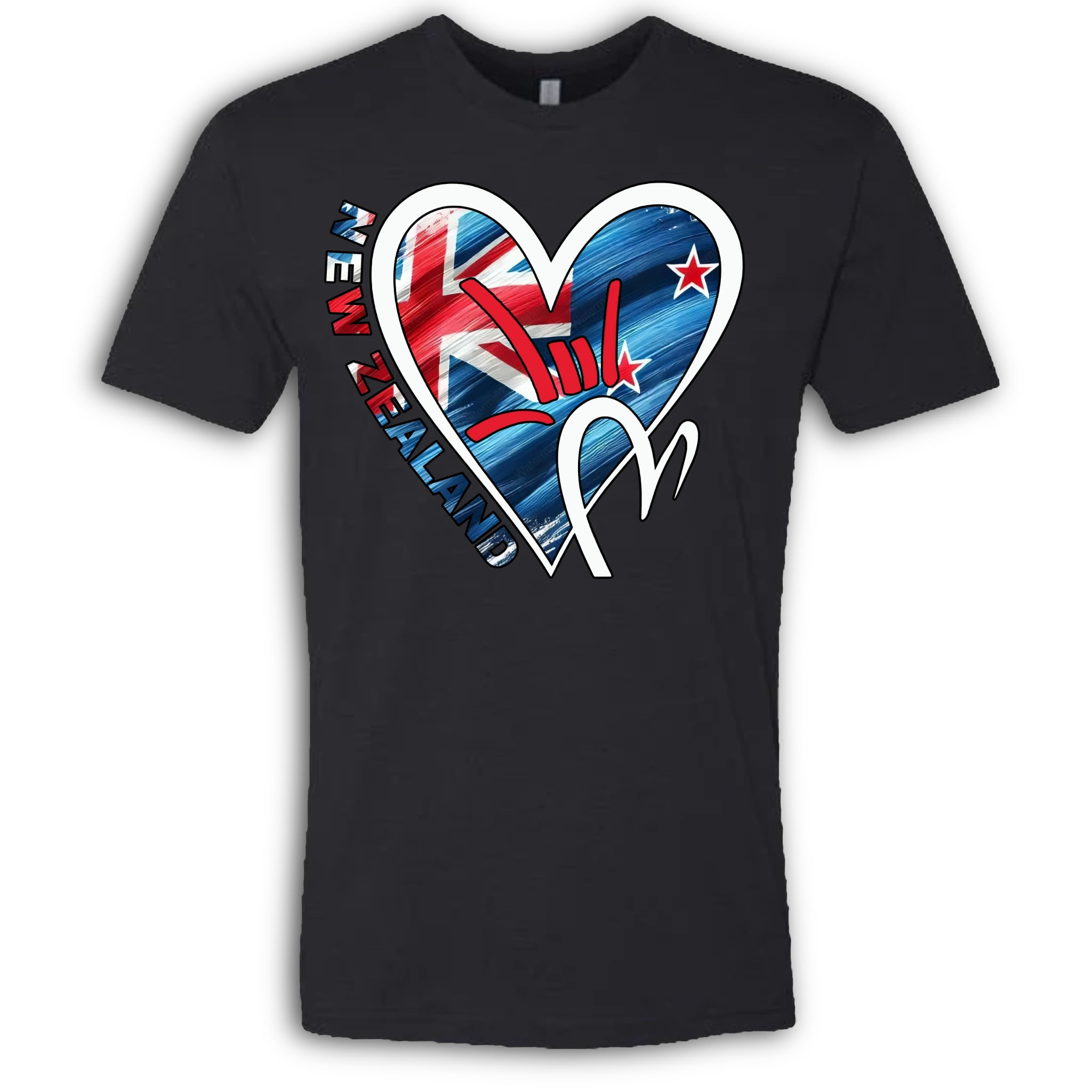 New Zealand Flag ILY HEART T-Shirt