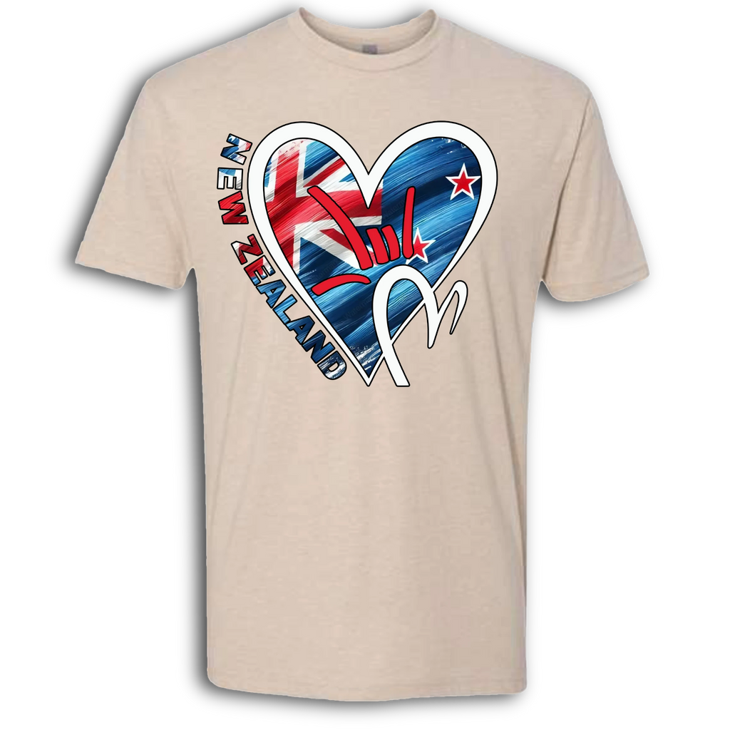 New Zealand Flag ILY HEART T-Shirt