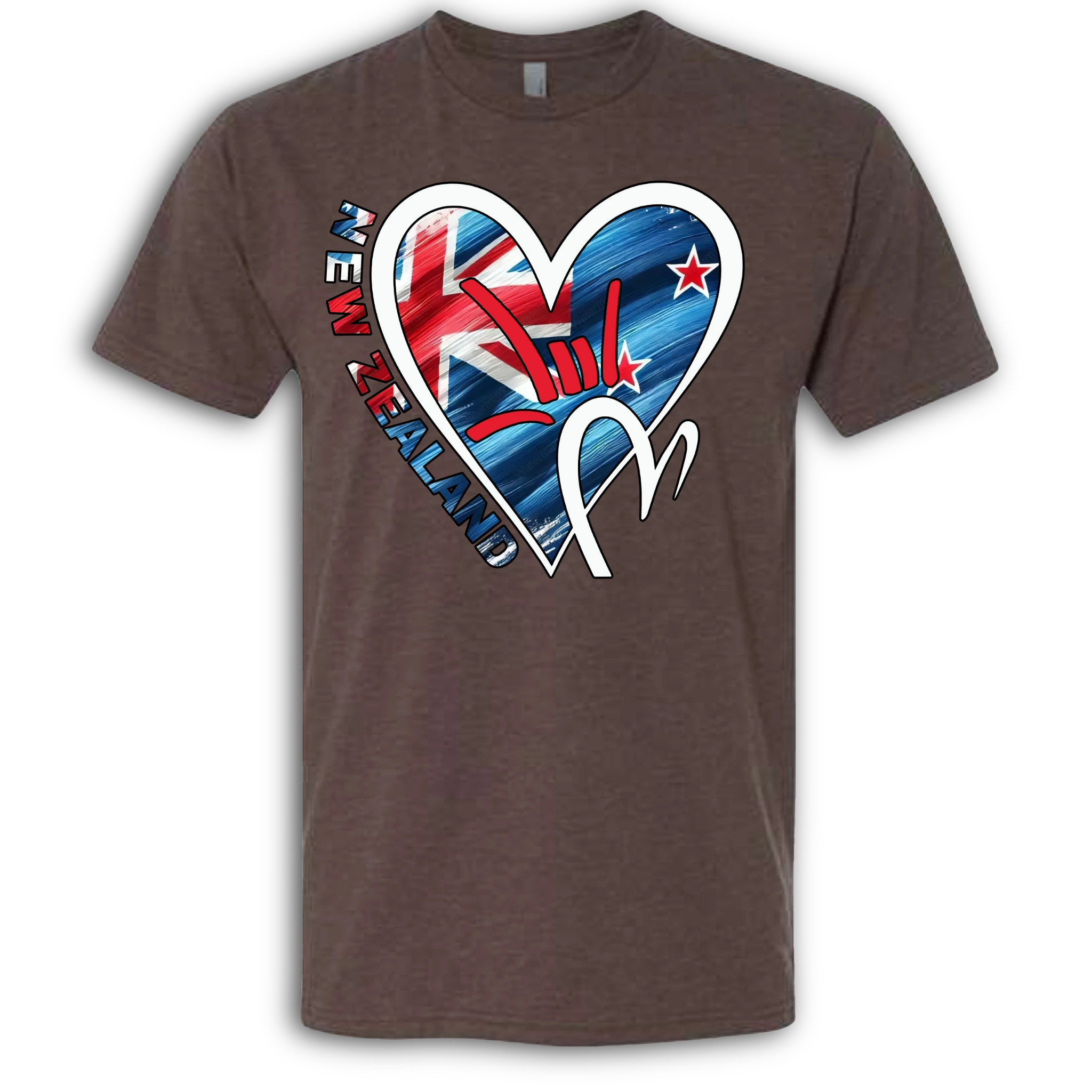 New Zealand Flag ILY HEART T-Shirt