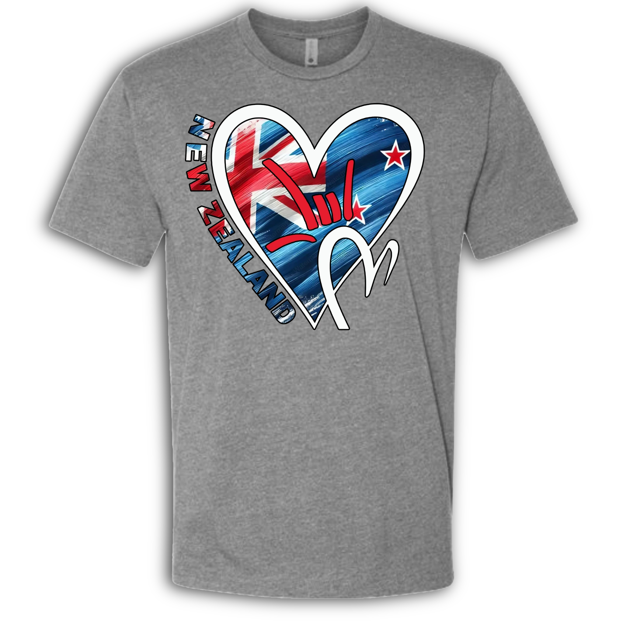 New Zealand Flag ILY HEART T-Shirt