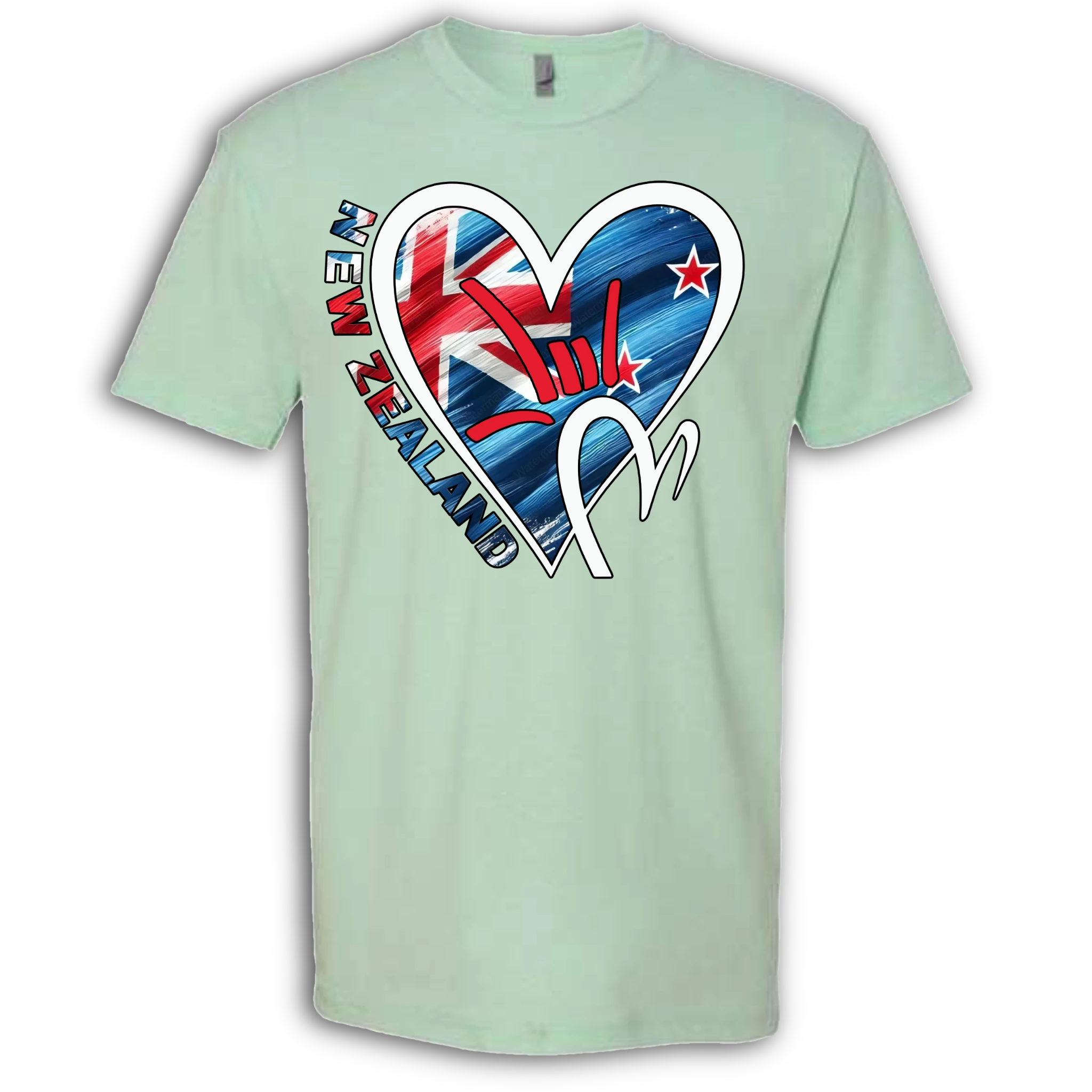 New Zealand Flag ILY HEART T-Shirt