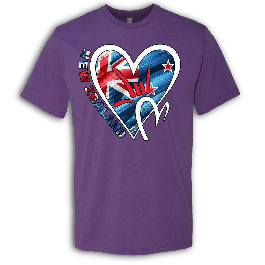 New Zealand Flag ILY HEART T-Shirt