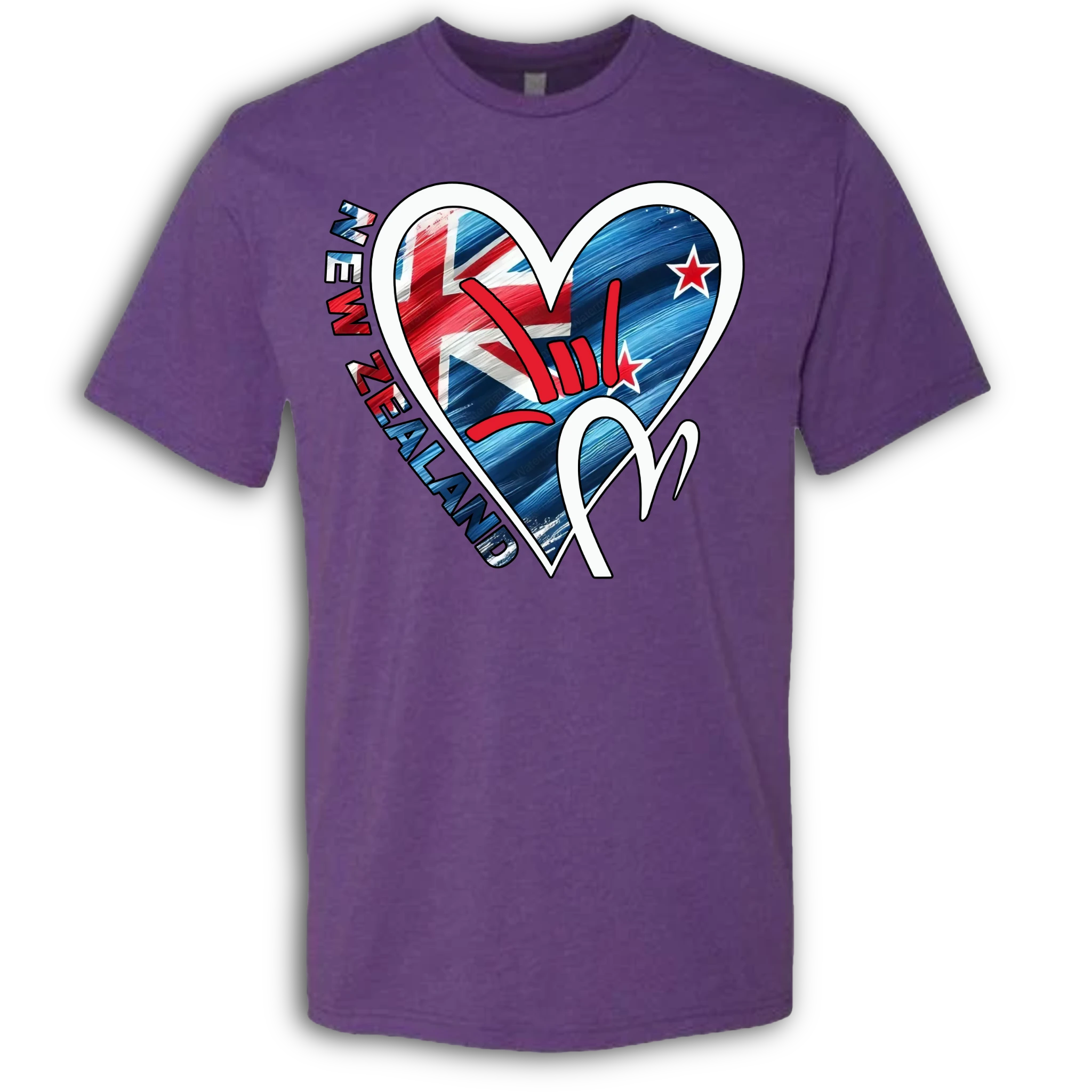 New Zealand Flag ILY HEART T-Shirt