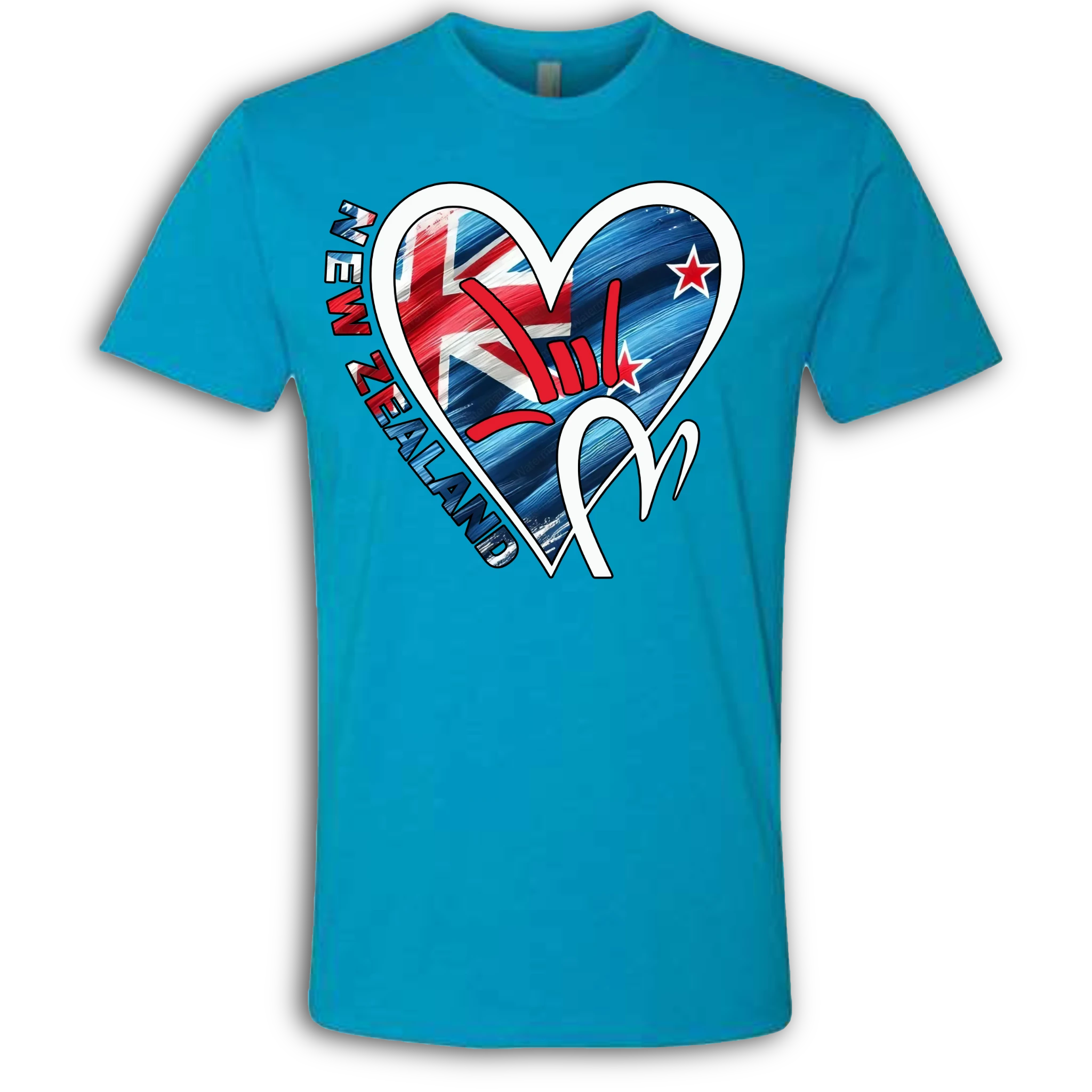 New Zealand Flag ILY HEART T-Shirt