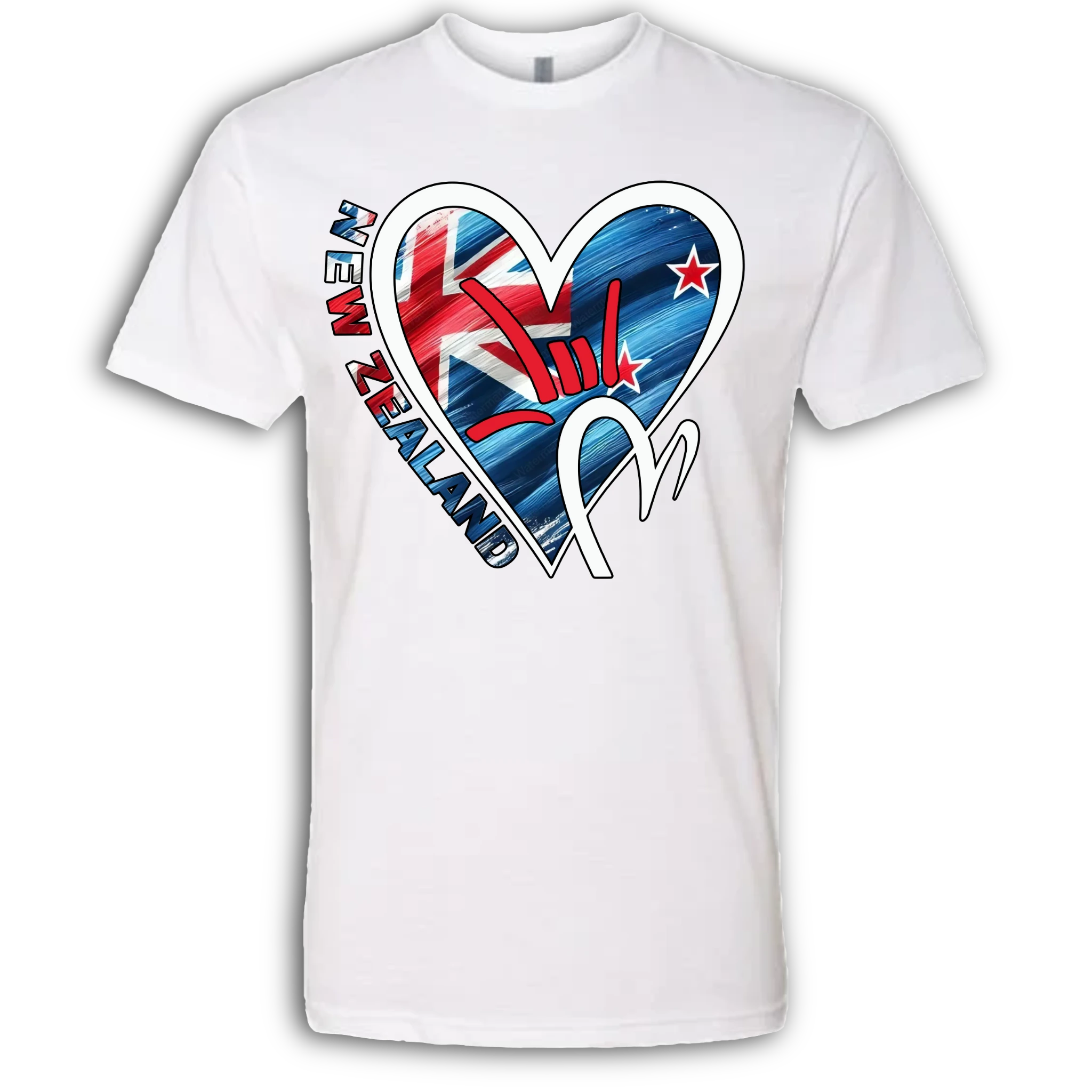 New Zealand Flag ILY HEART T-Shirt