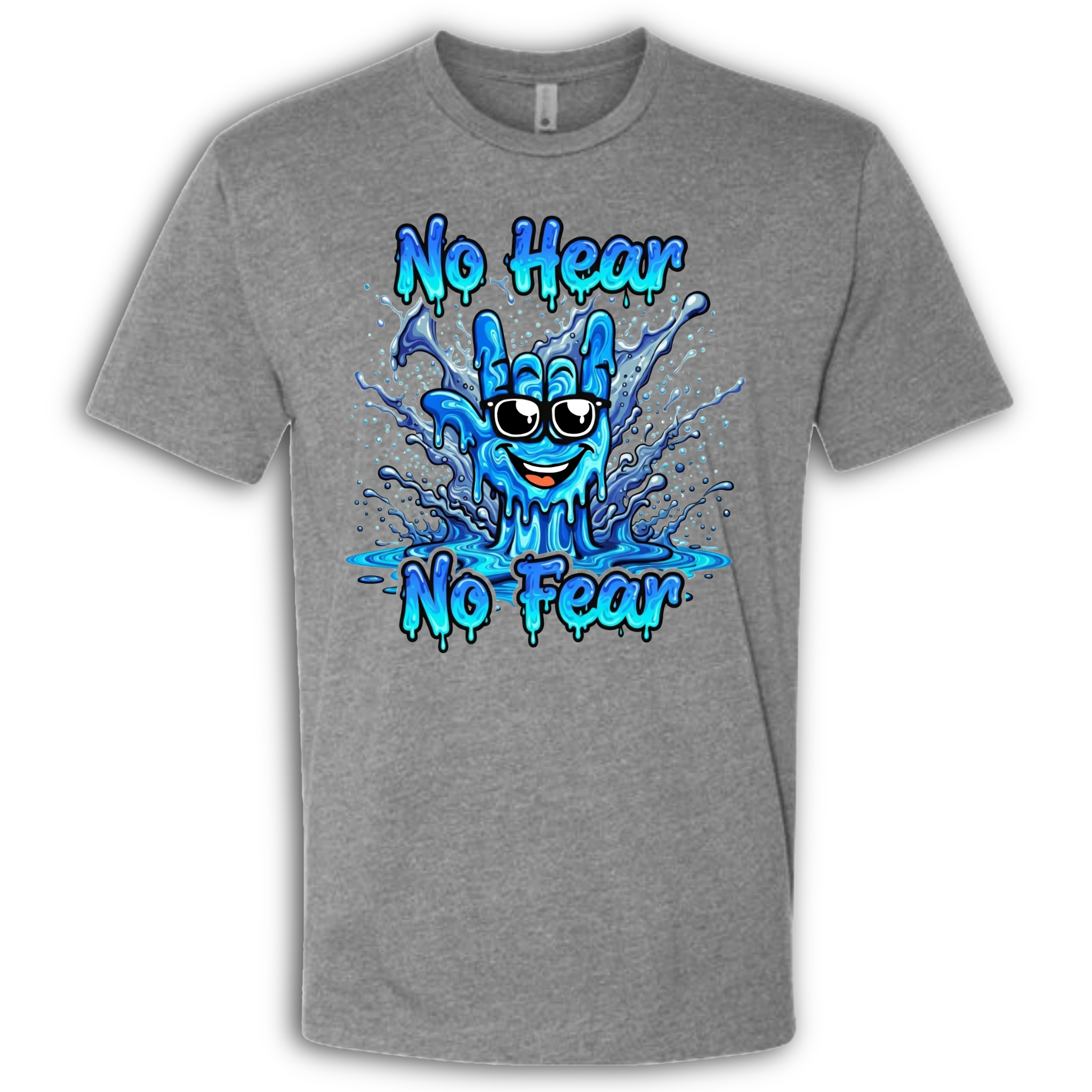 No Hear, No Fear Blue/Blue T-Shirt