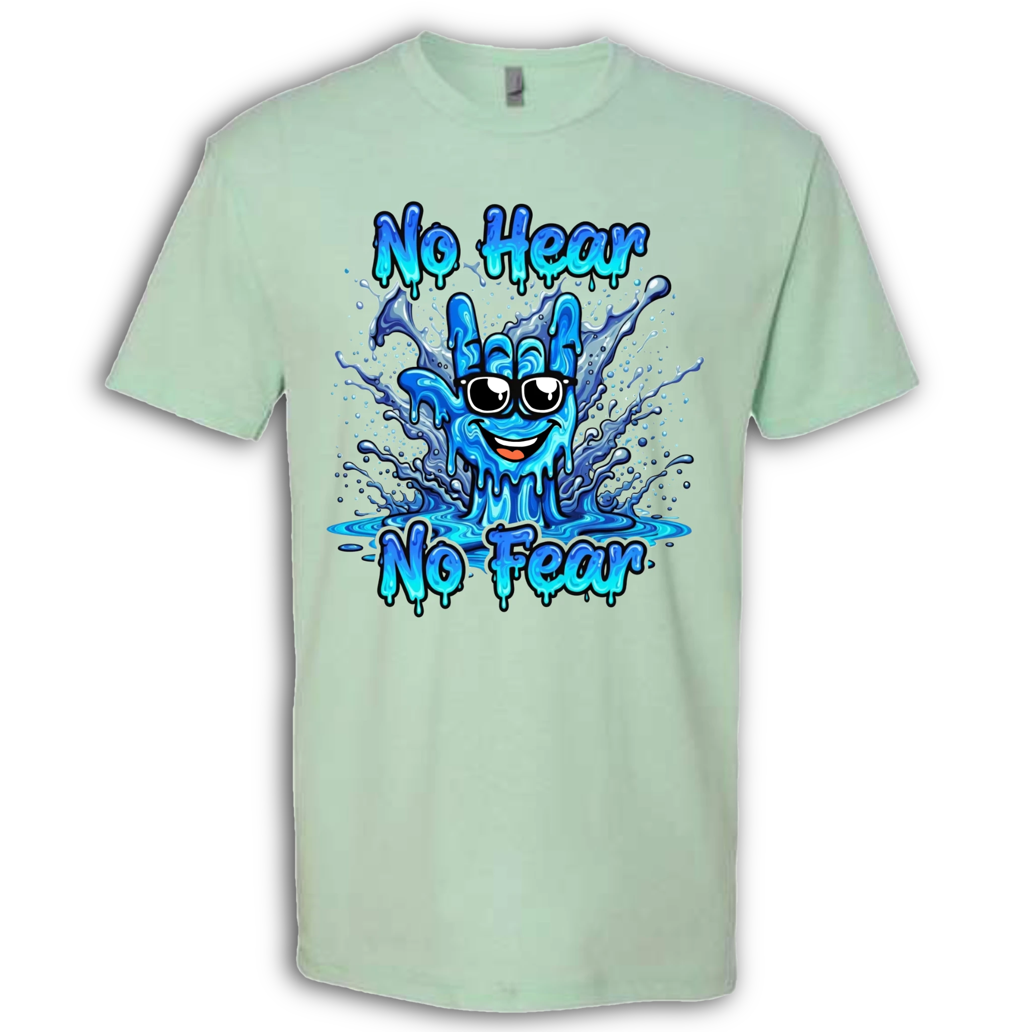 No Hear, No Fear Blue/Blue T-Shirt