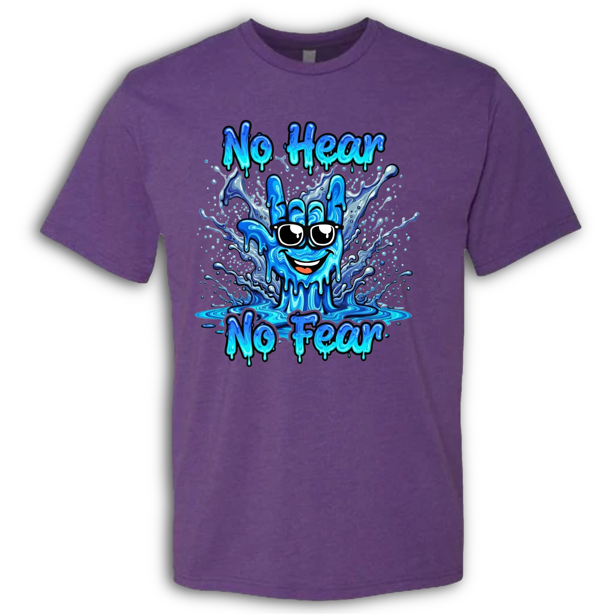No Hear, No Fear Blue/Blue T-Shirt