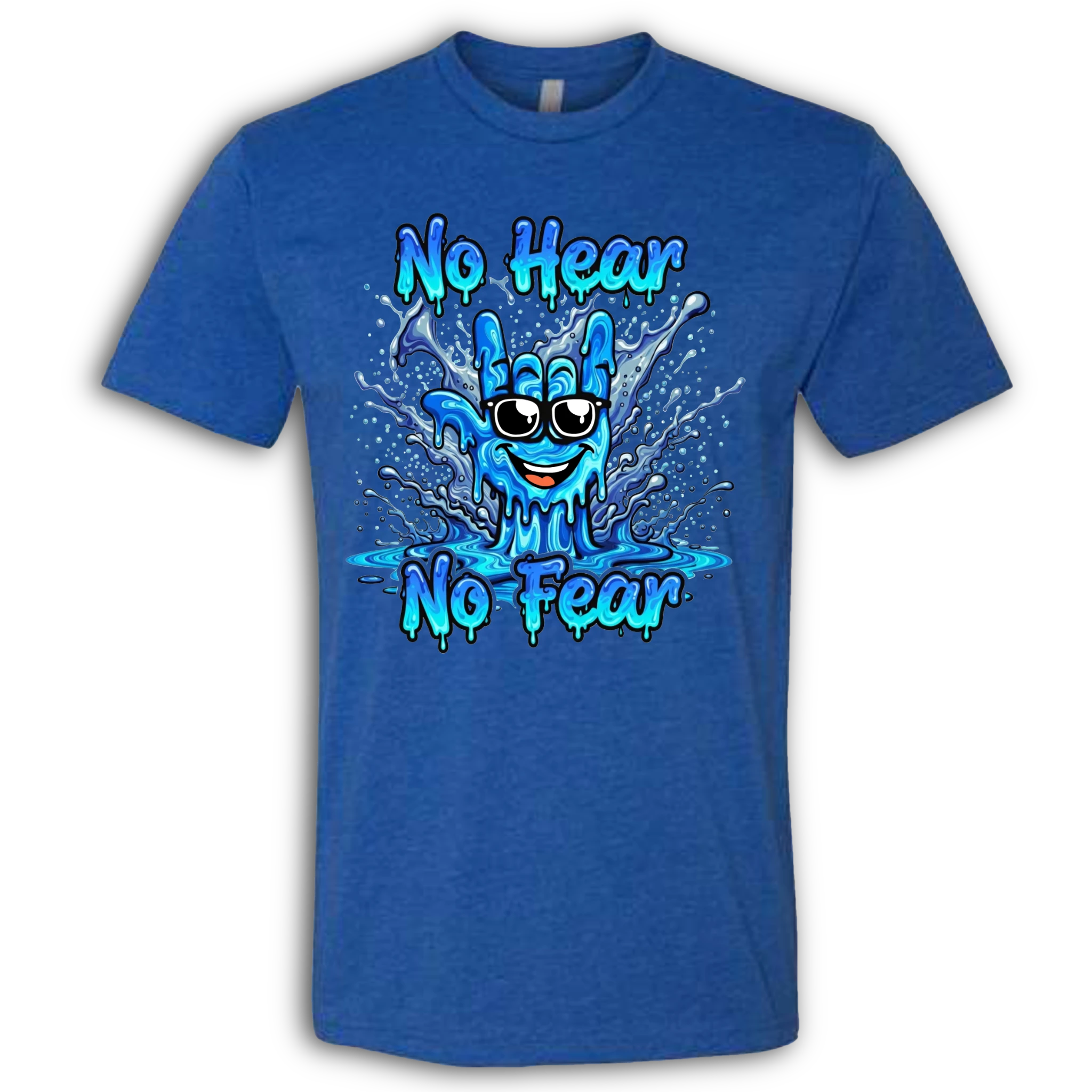 No Hear, No Fear Blue/Blue T-Shirt