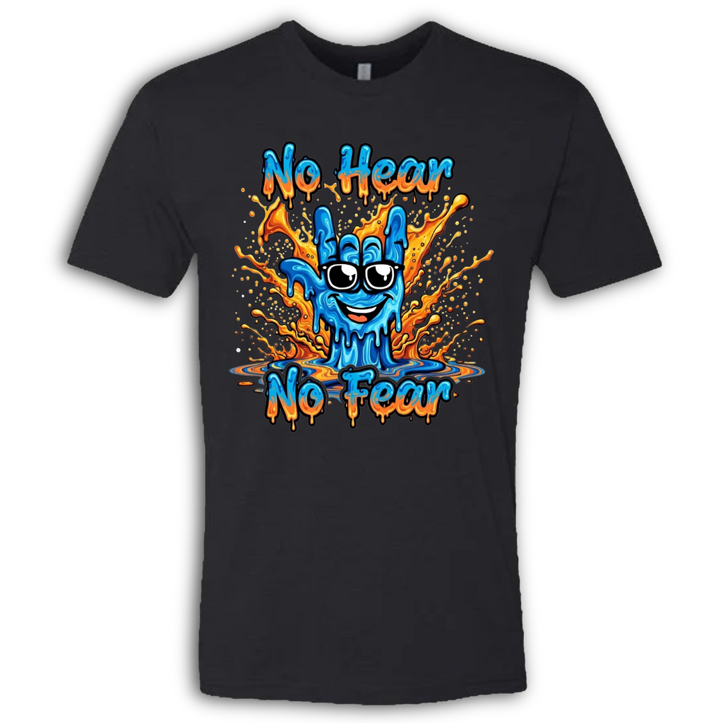 No Hear, No Fear Blue/Orange T-Shirt