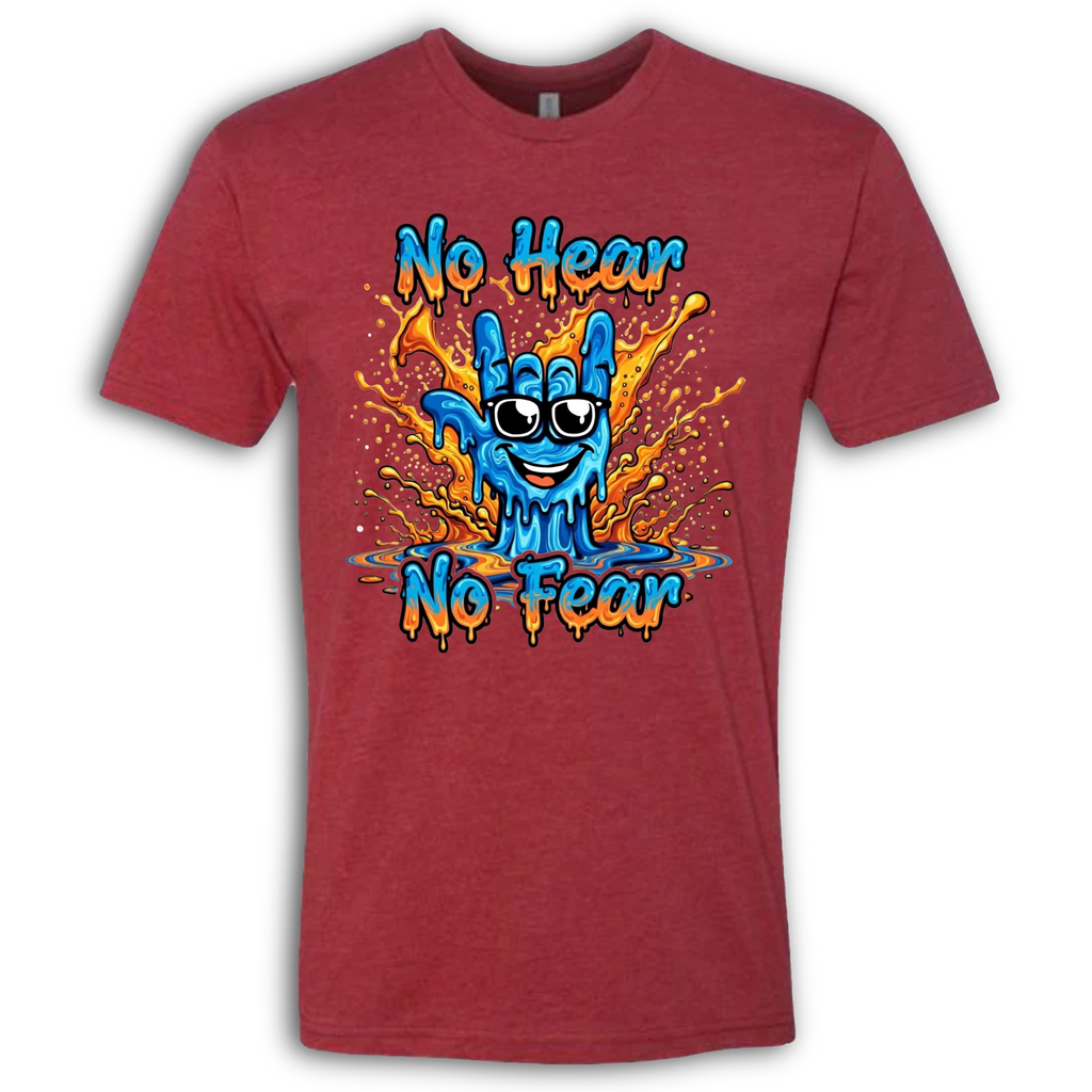 No Hear, No Fear Blue/Orange T-Shirt