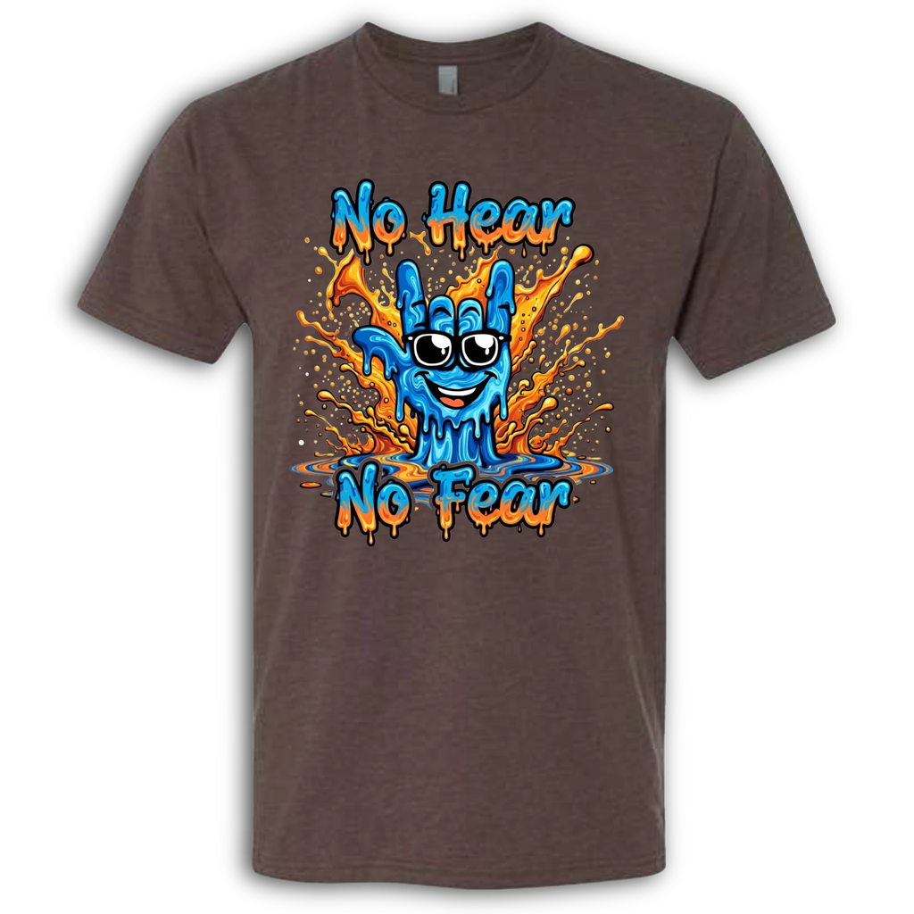 No Hear, No Fear Blue/Orange T-Shirt