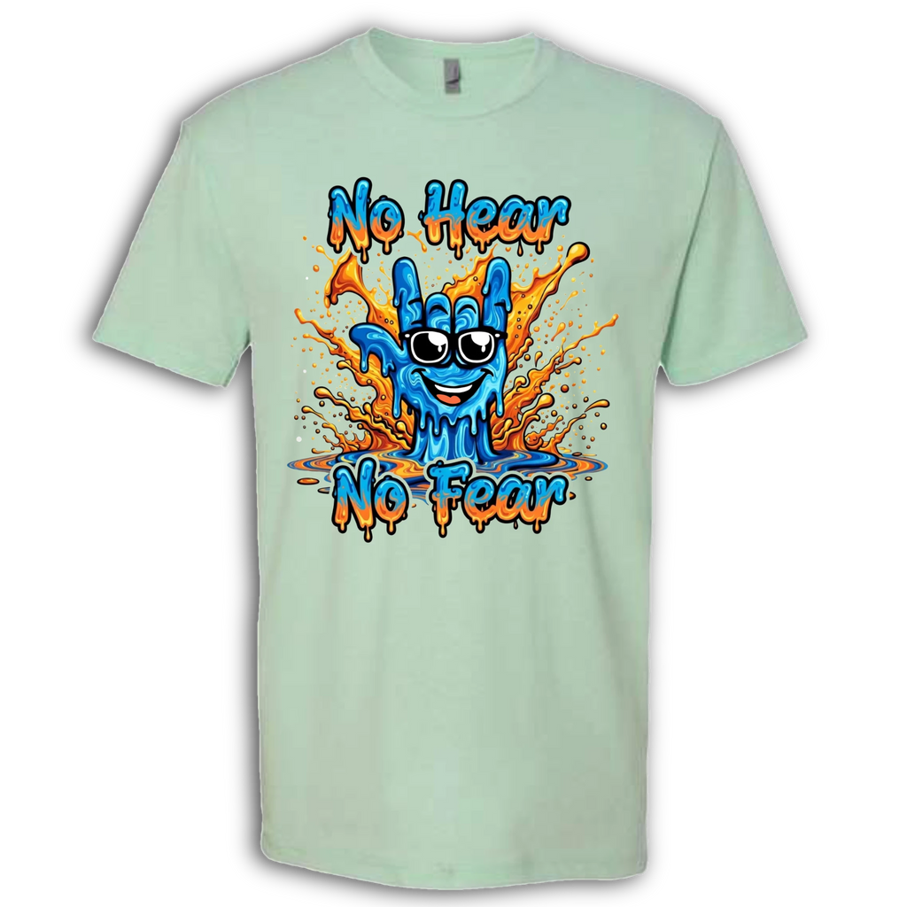No Hear, No Fear Blue/Orange T-Shirt