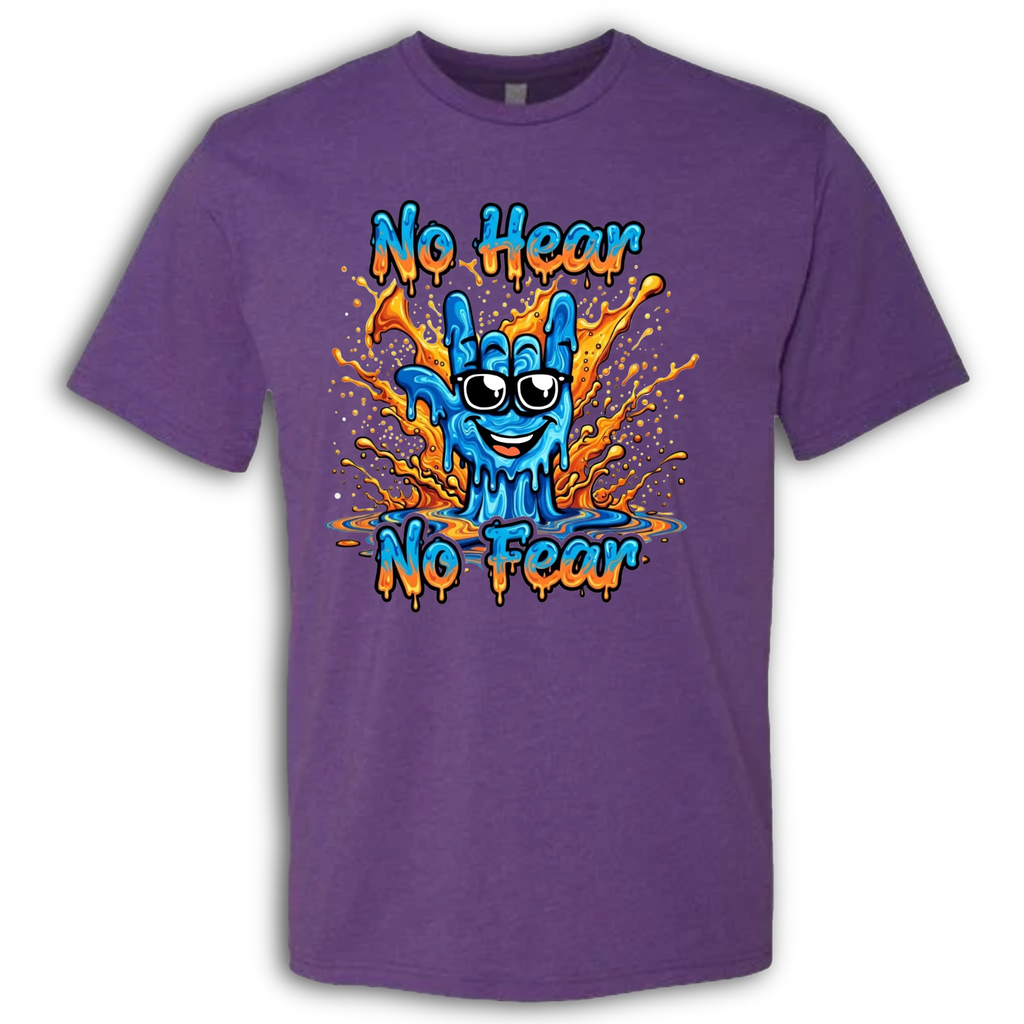 No Hear, No Fear Blue/Orange T-Shirt