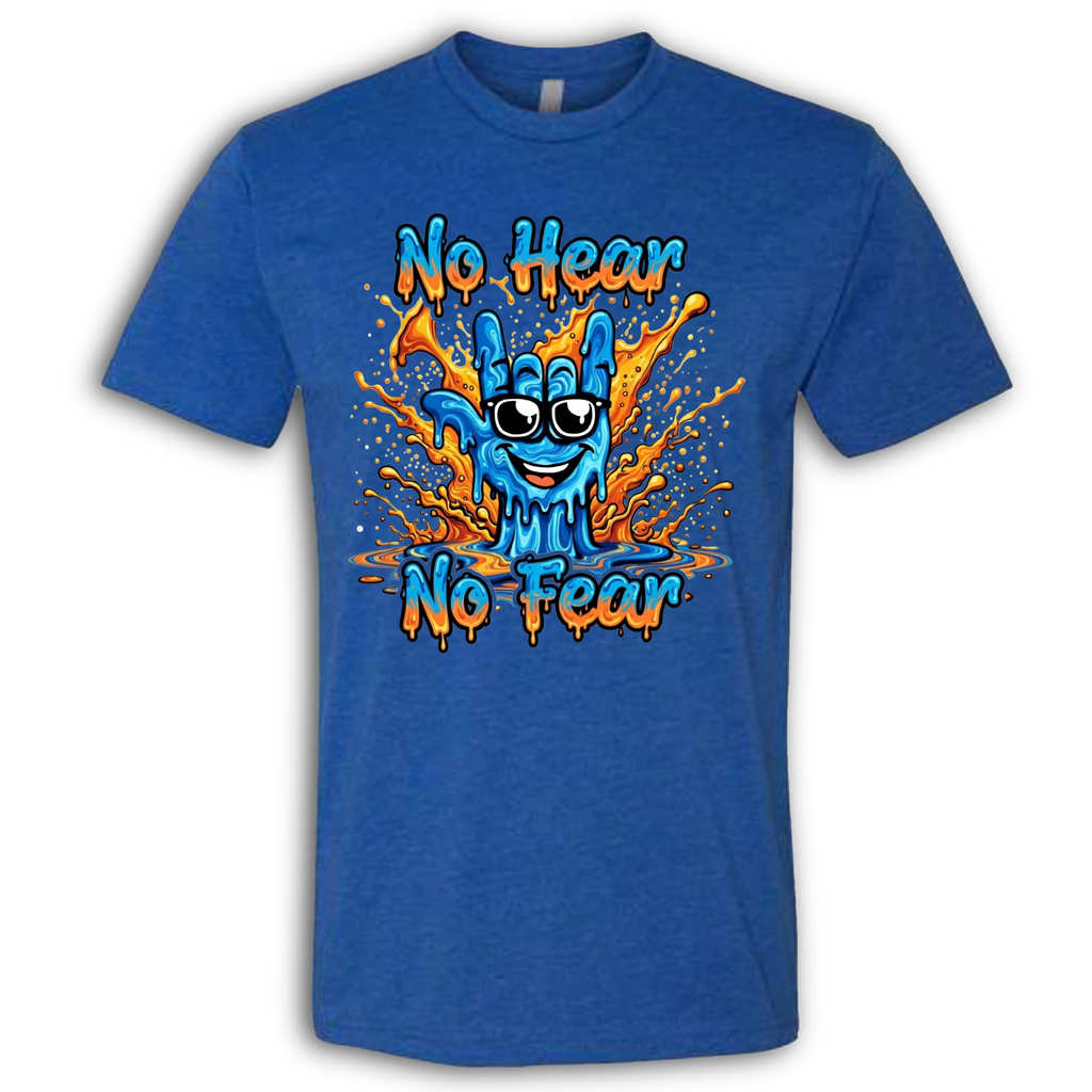 No Hear, No Fear Blue/Orange T-Shirt