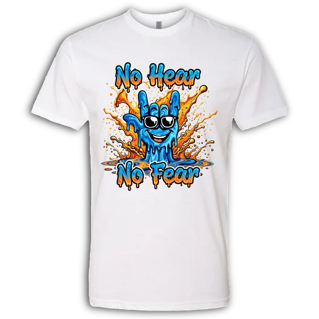 No Hear, No Fear Blue/Orange T-Shirt