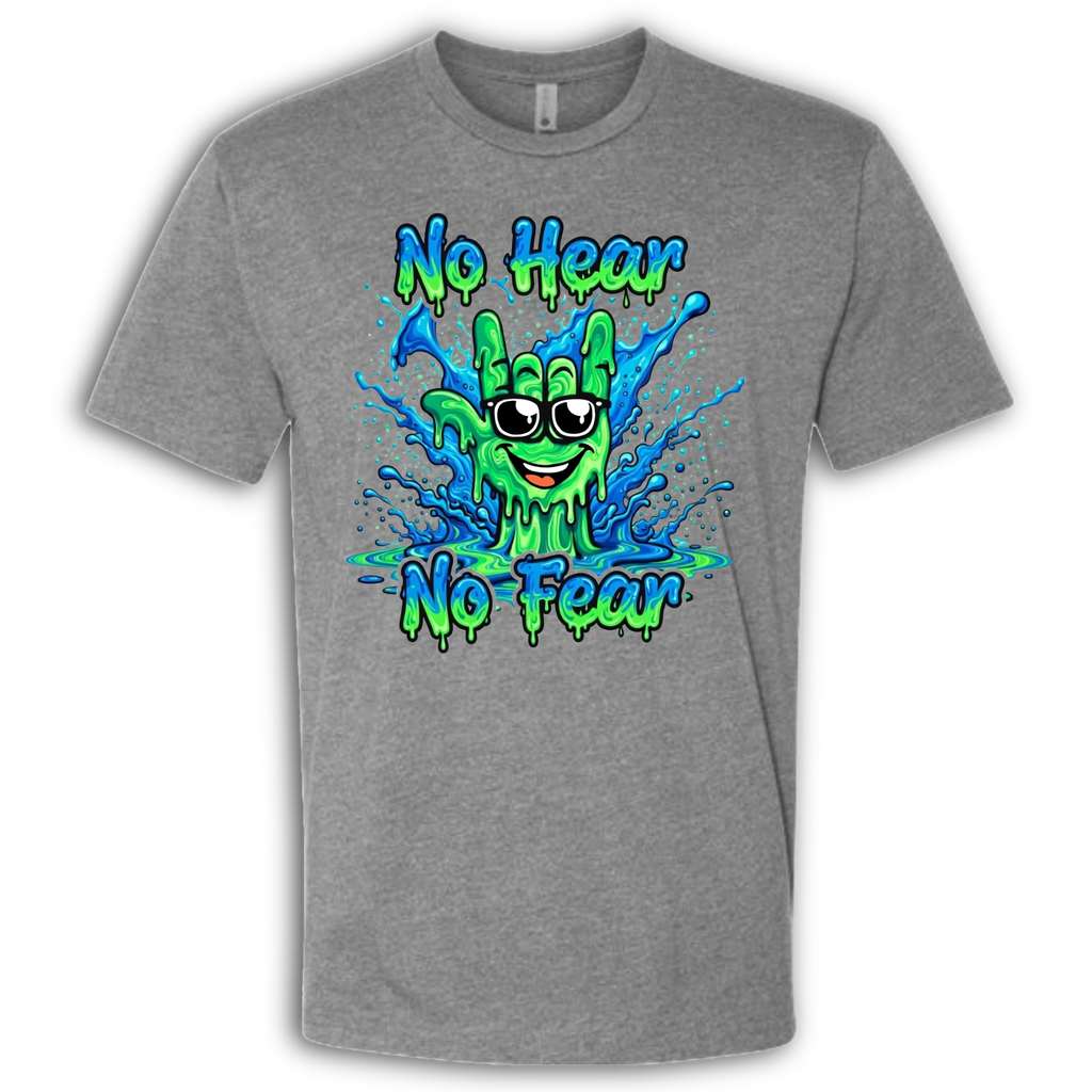 No Hear, No Fear Green/Blue T-Shirt