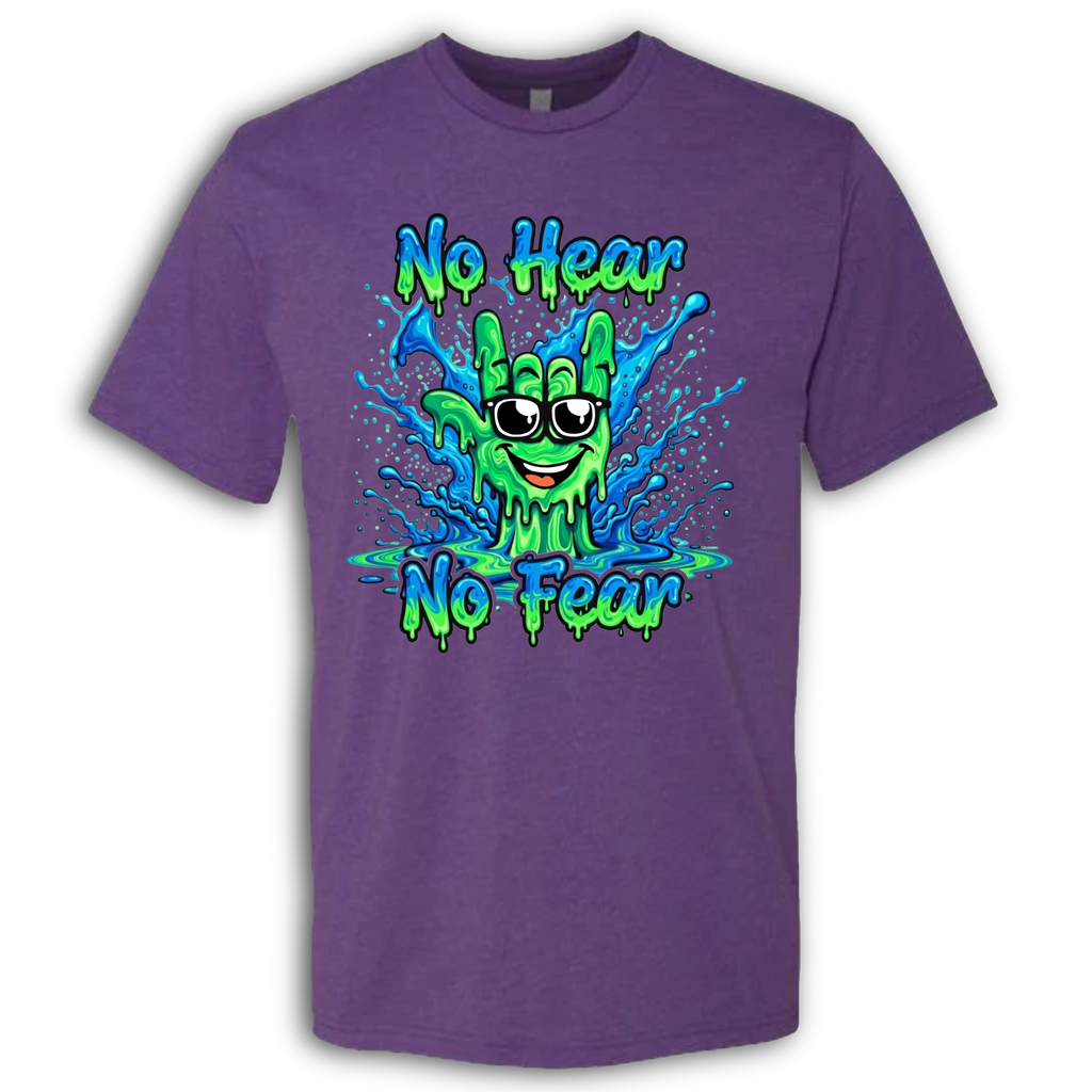No Hear, No Fear Green/Blue T-Shirt