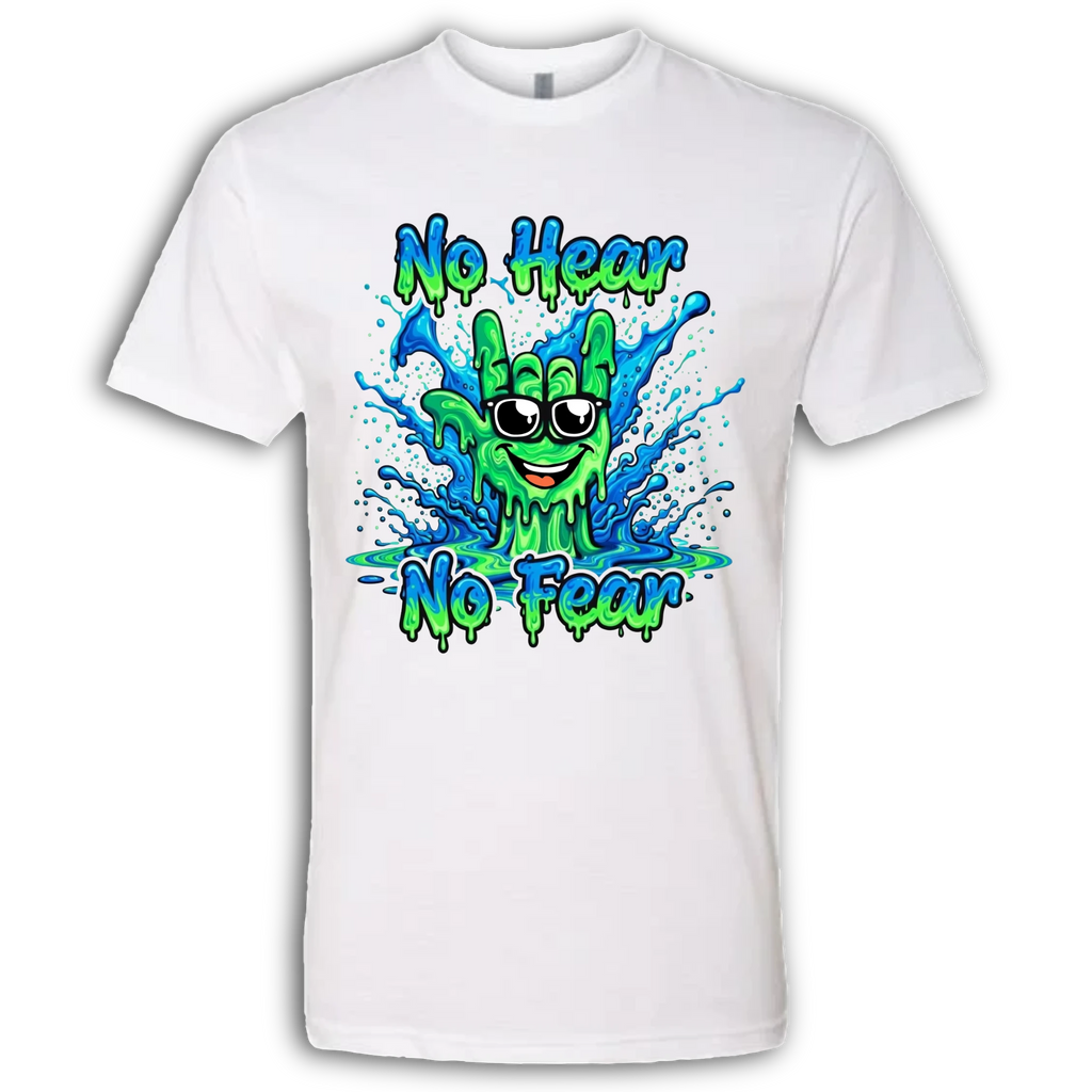 No Hear, No Fear Green/Blue T-Shirt
