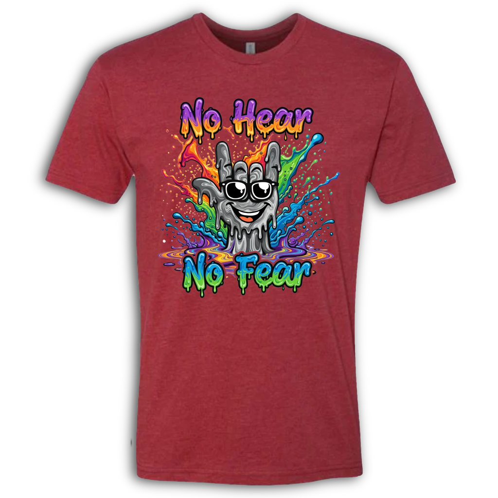 No Hear, No Fear Grey/Rainbow T-Shirt