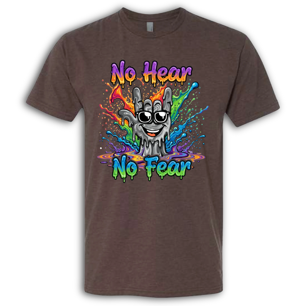 No Hear, No Fear Grey/Rainbow T-Shirt