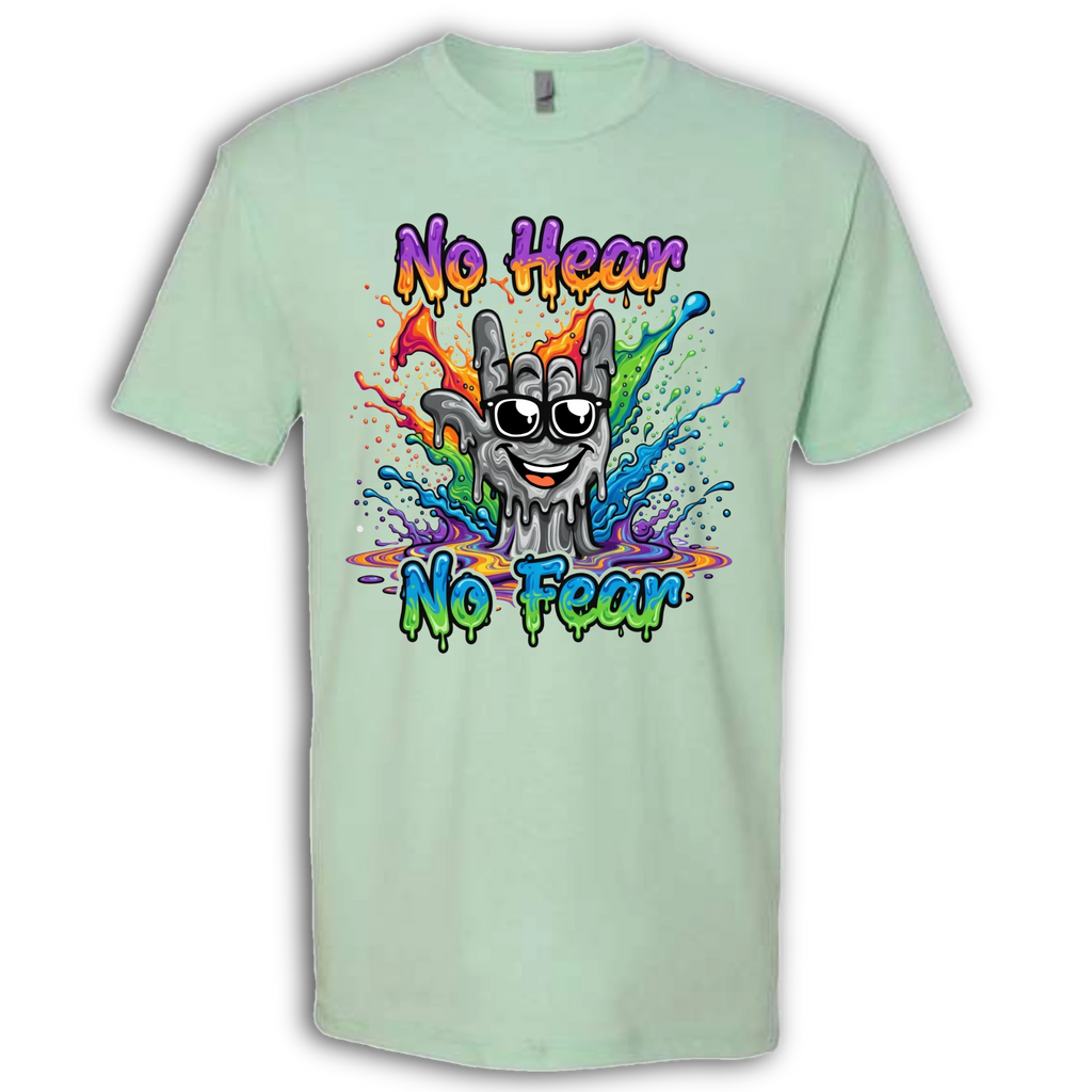 No Hear, No Fear Grey/Rainbow T-Shirt